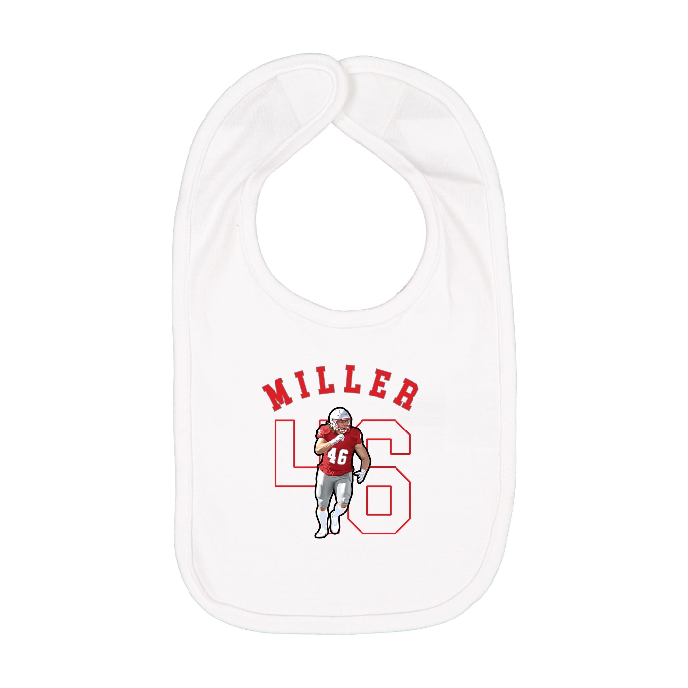 Infant Bib — Shirsey Arch in White