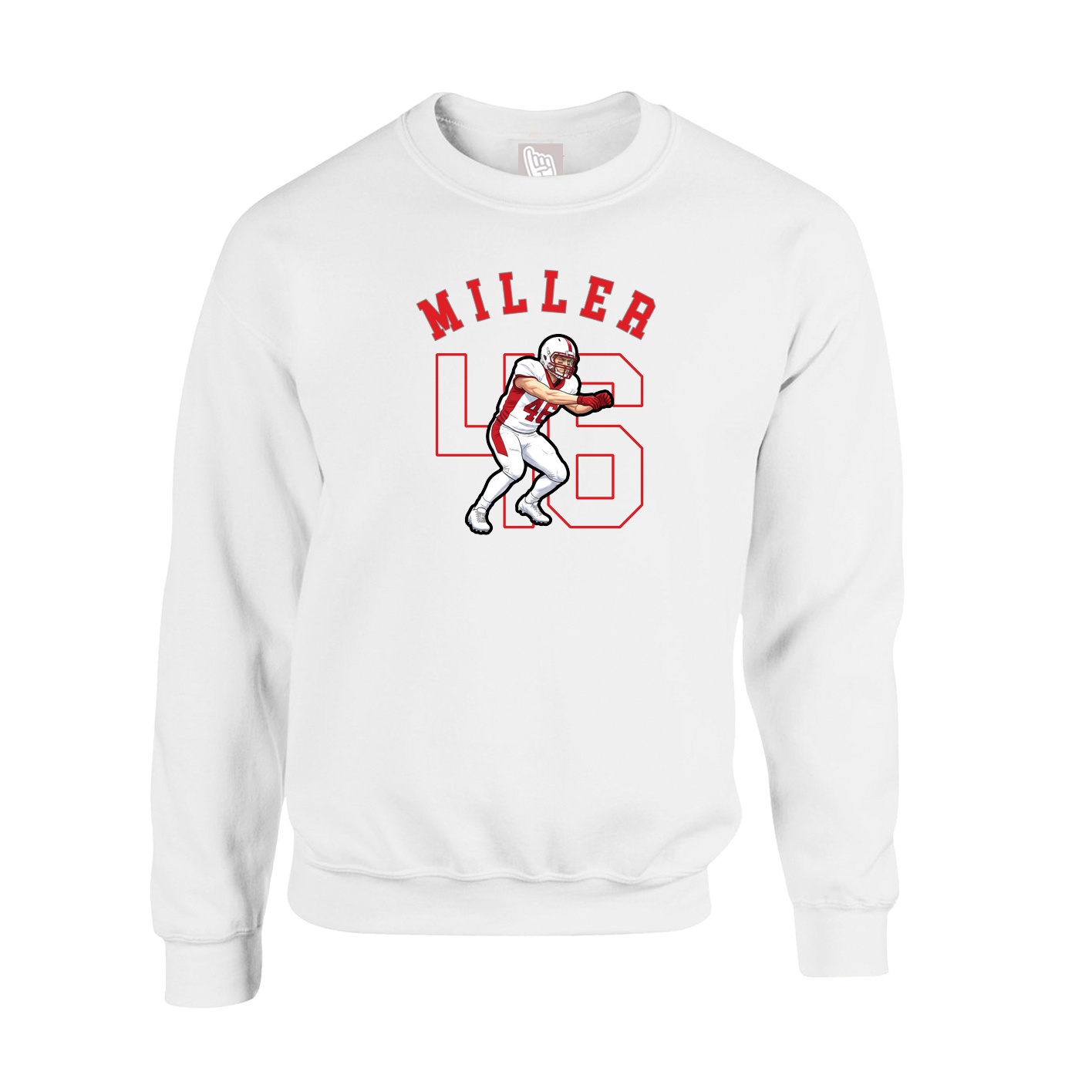 Fleece Crew — Shirsey Arch in White