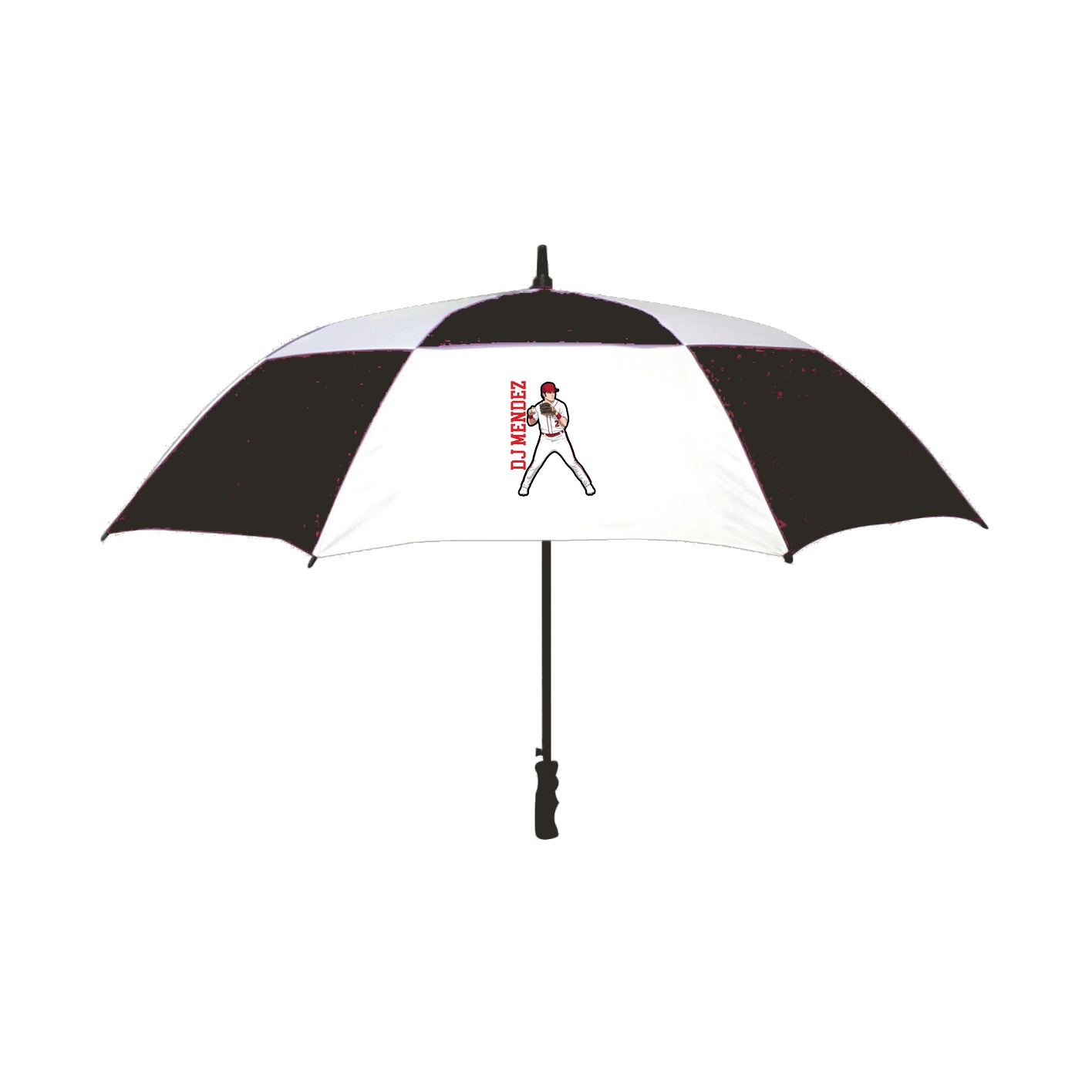 Golf Umbrella — Name Vertical in Black