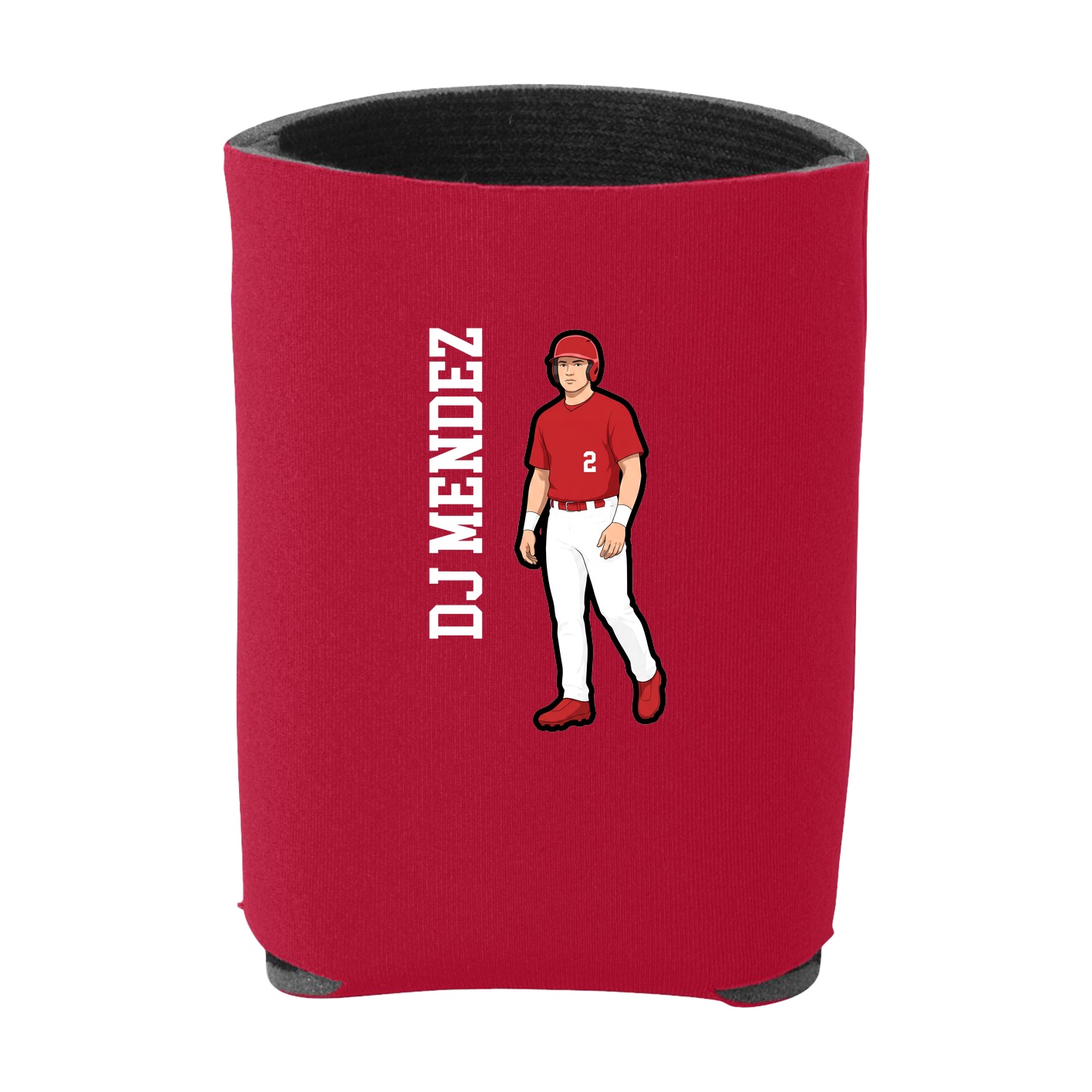 Can Holder — Name Vertical in Red