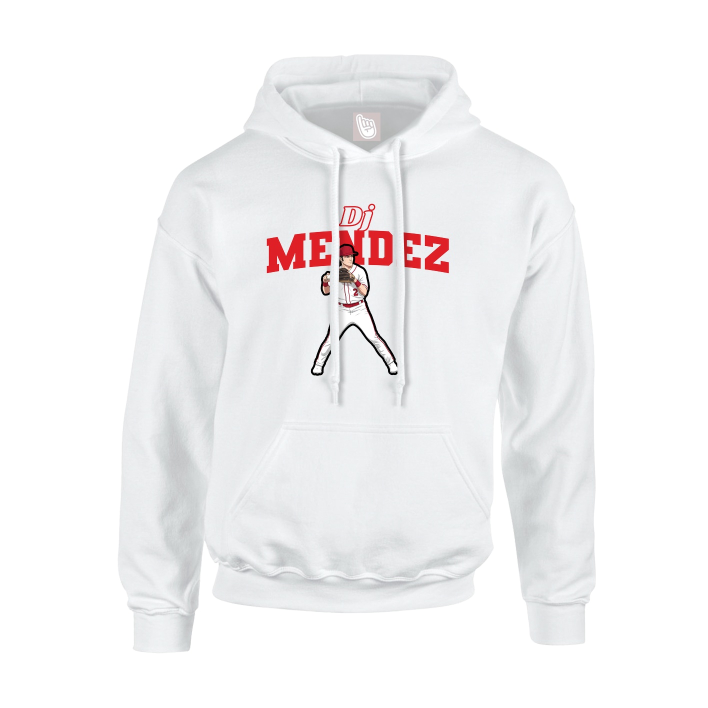 Hoodie — Name Arch in White