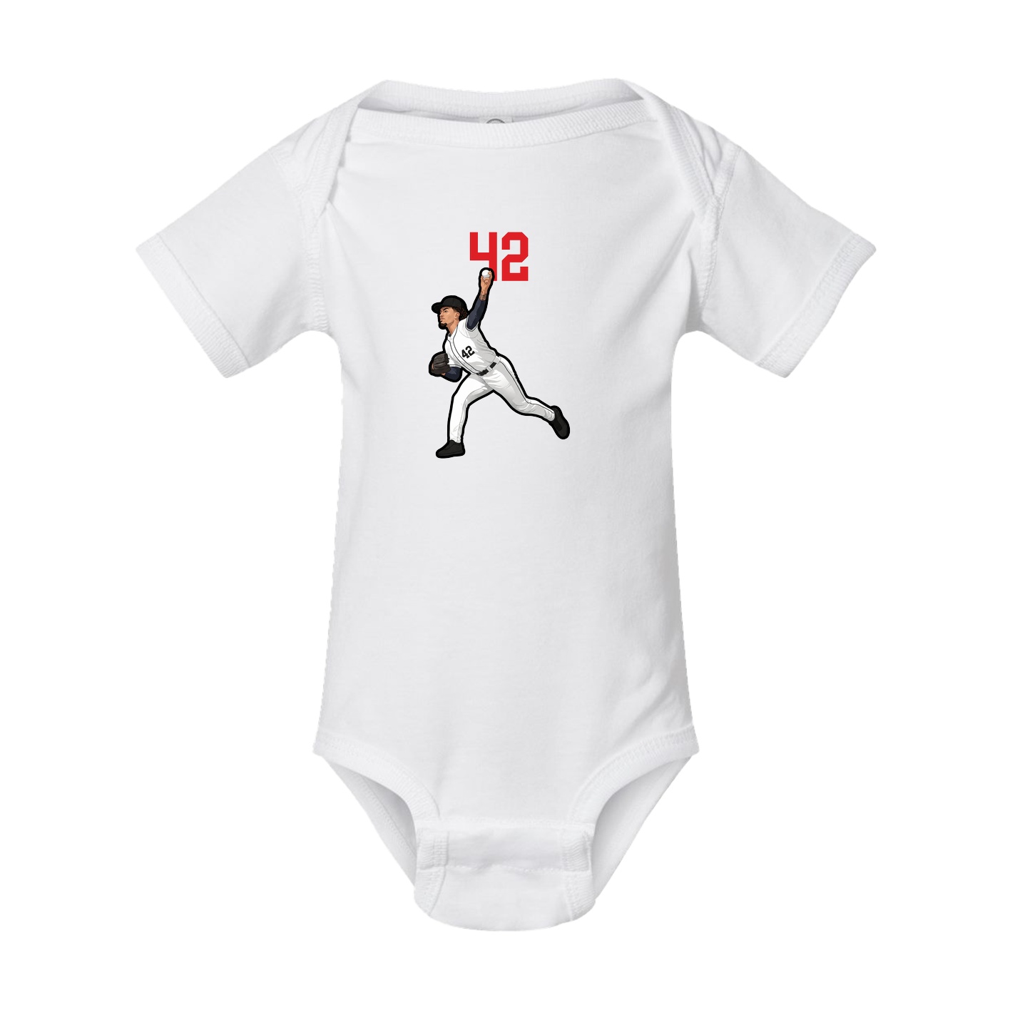 Baby Onesie — Number Top in White