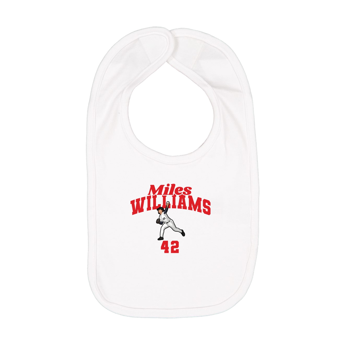Infant Bib — Signature Arch in White