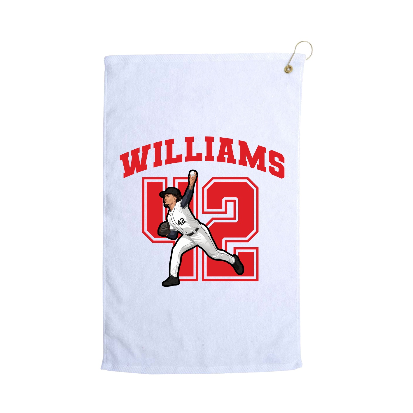 Golf Towel — Number in White