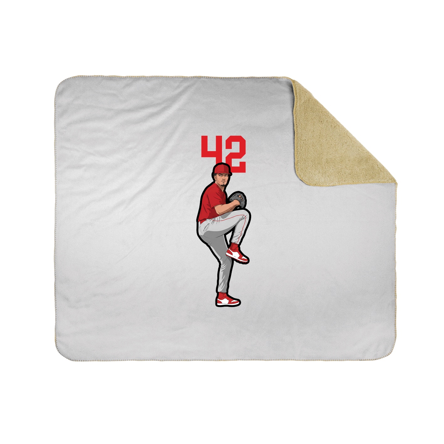 Throw Blanket — Number Top in White