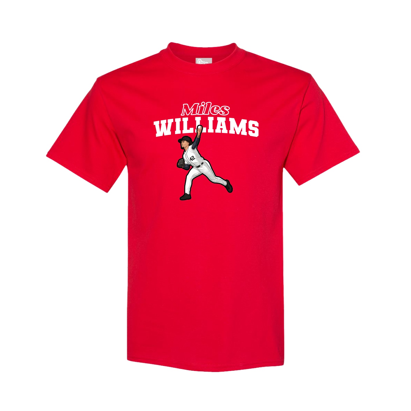 Youth Tee — Name Arch in Red