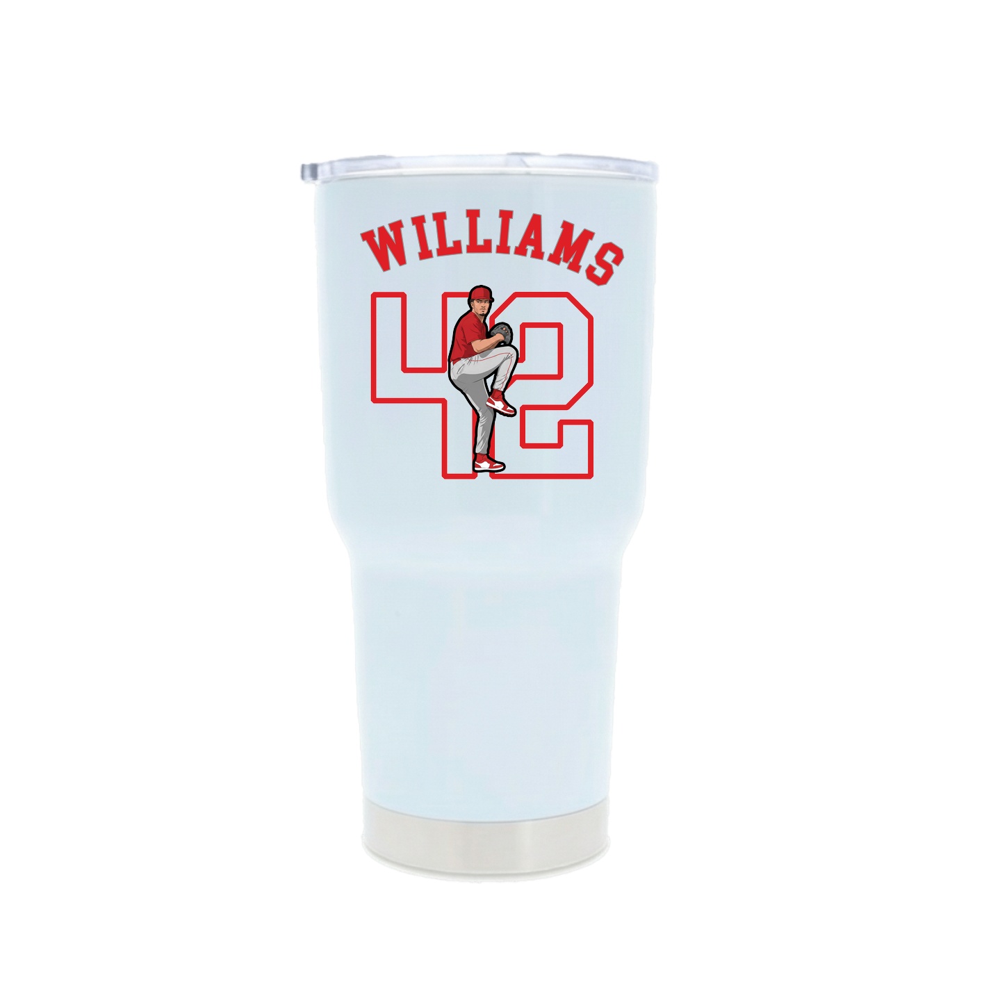 30oz Stainless Steel Tumbler — Shirsey Arch in White