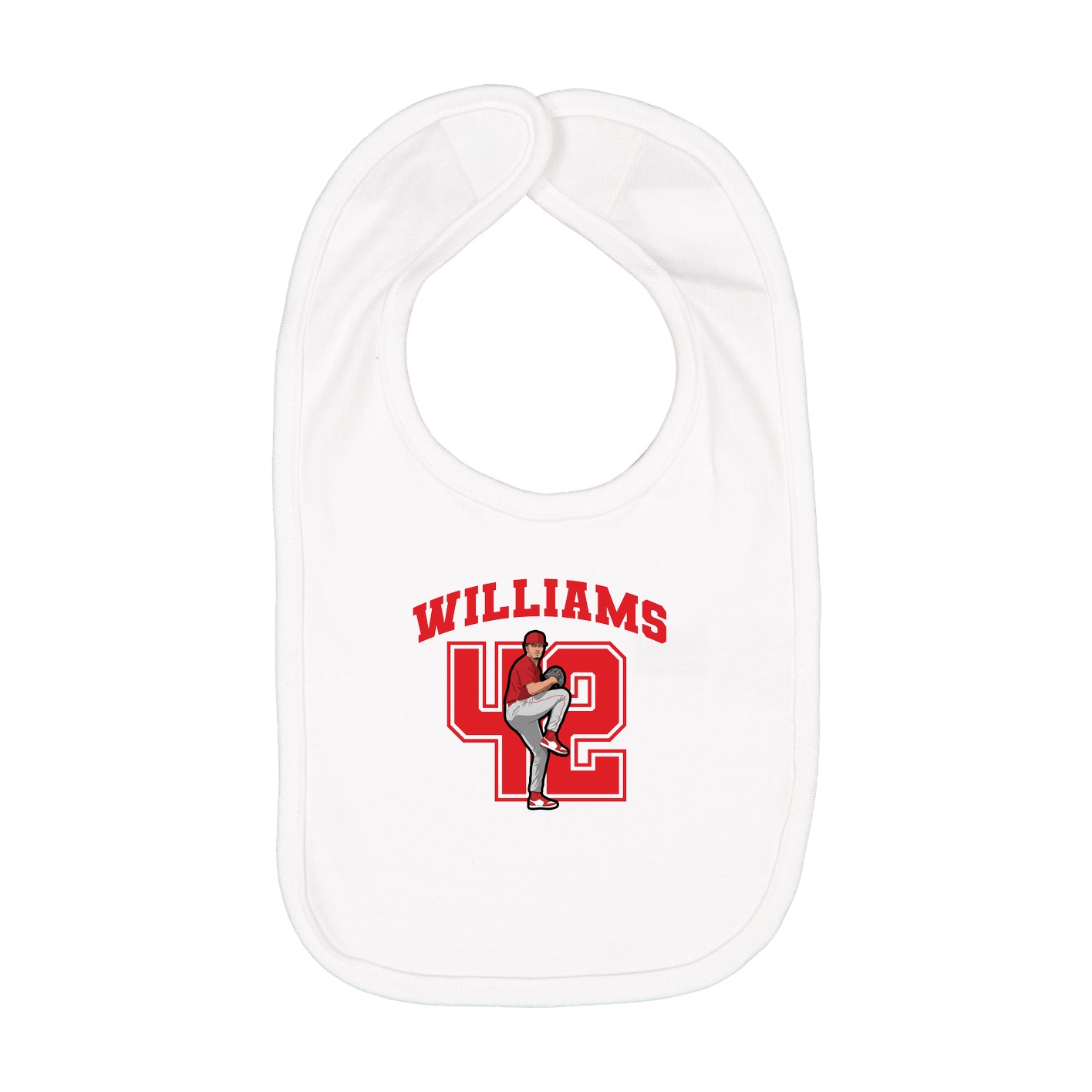 Infant Bib — Number in White