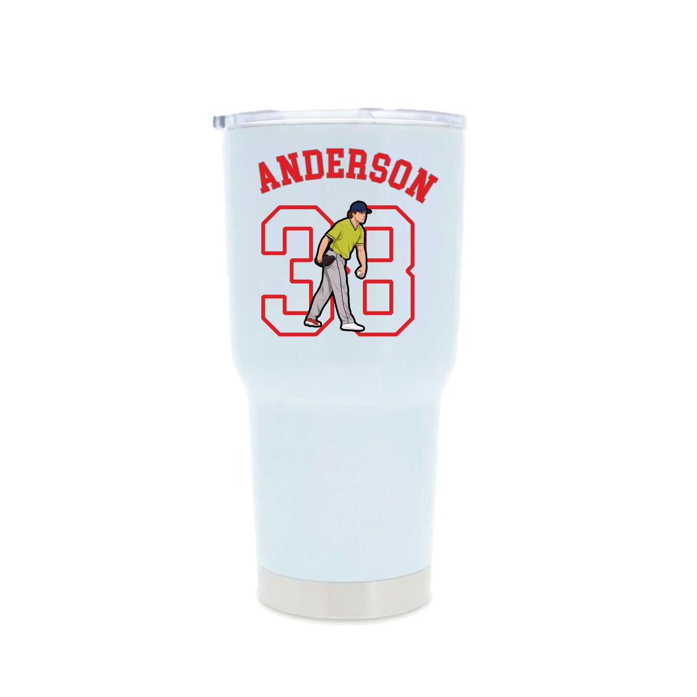 30oz Stainless Steel Tumbler — Shirsey Arch in White