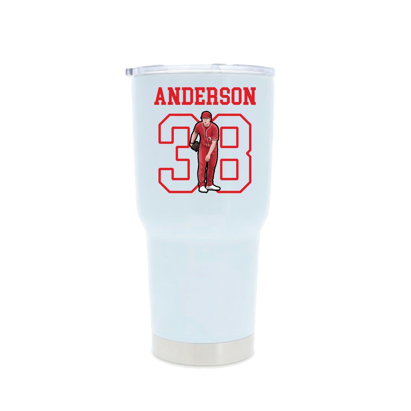 30oz Stainless Steel Tumbler — Shirsey in White