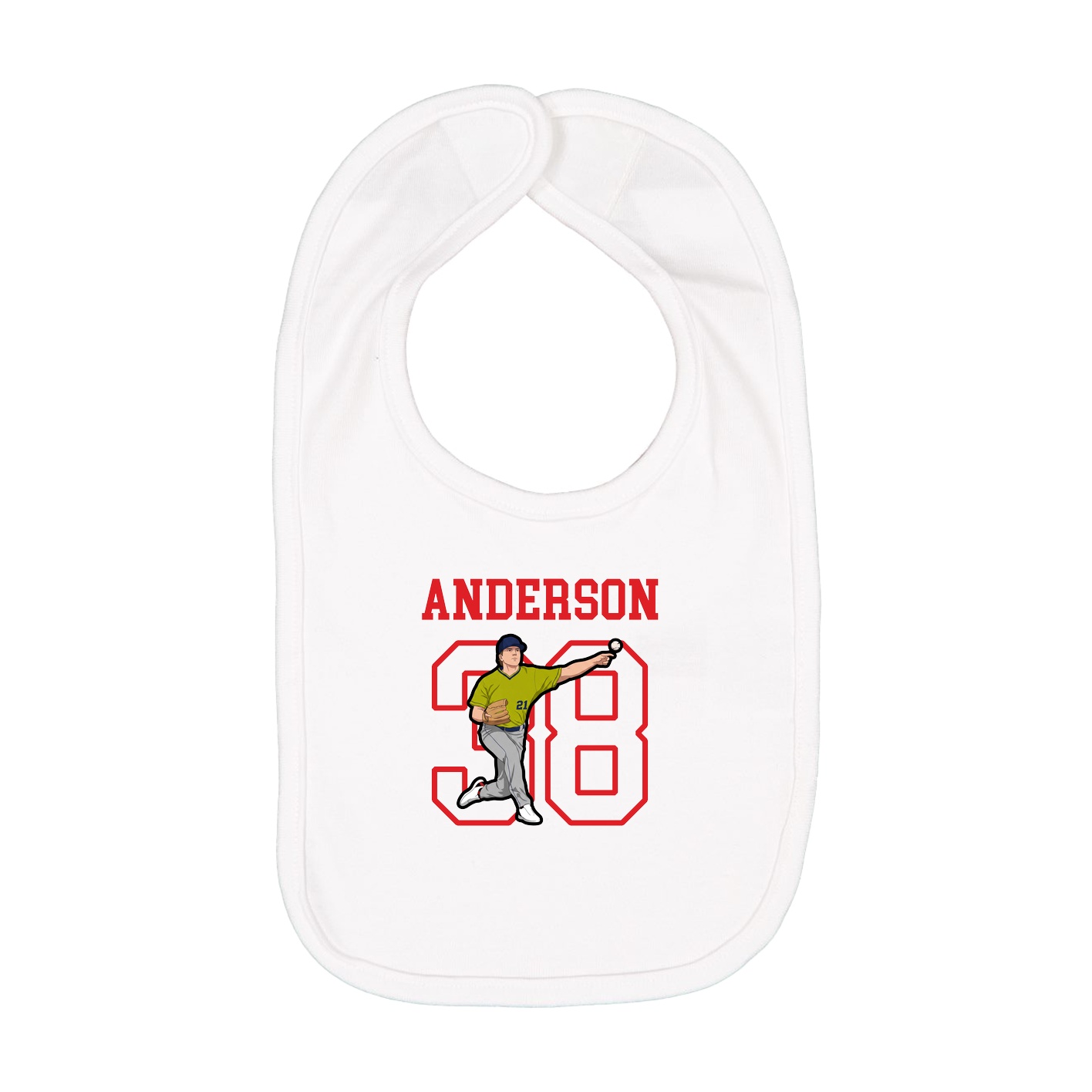 Infant Bib — Shirsey in White
