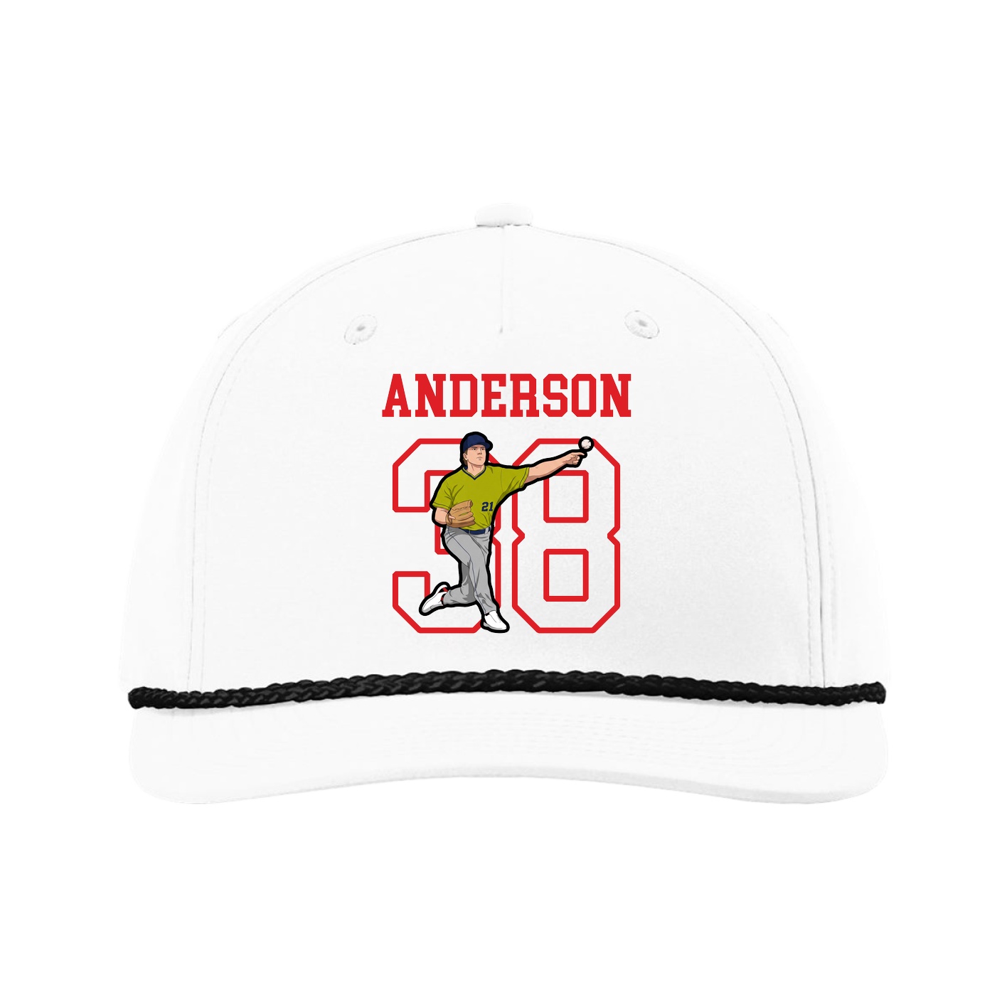 Five-Panel Classic Rope Cap — Shirsey in White
