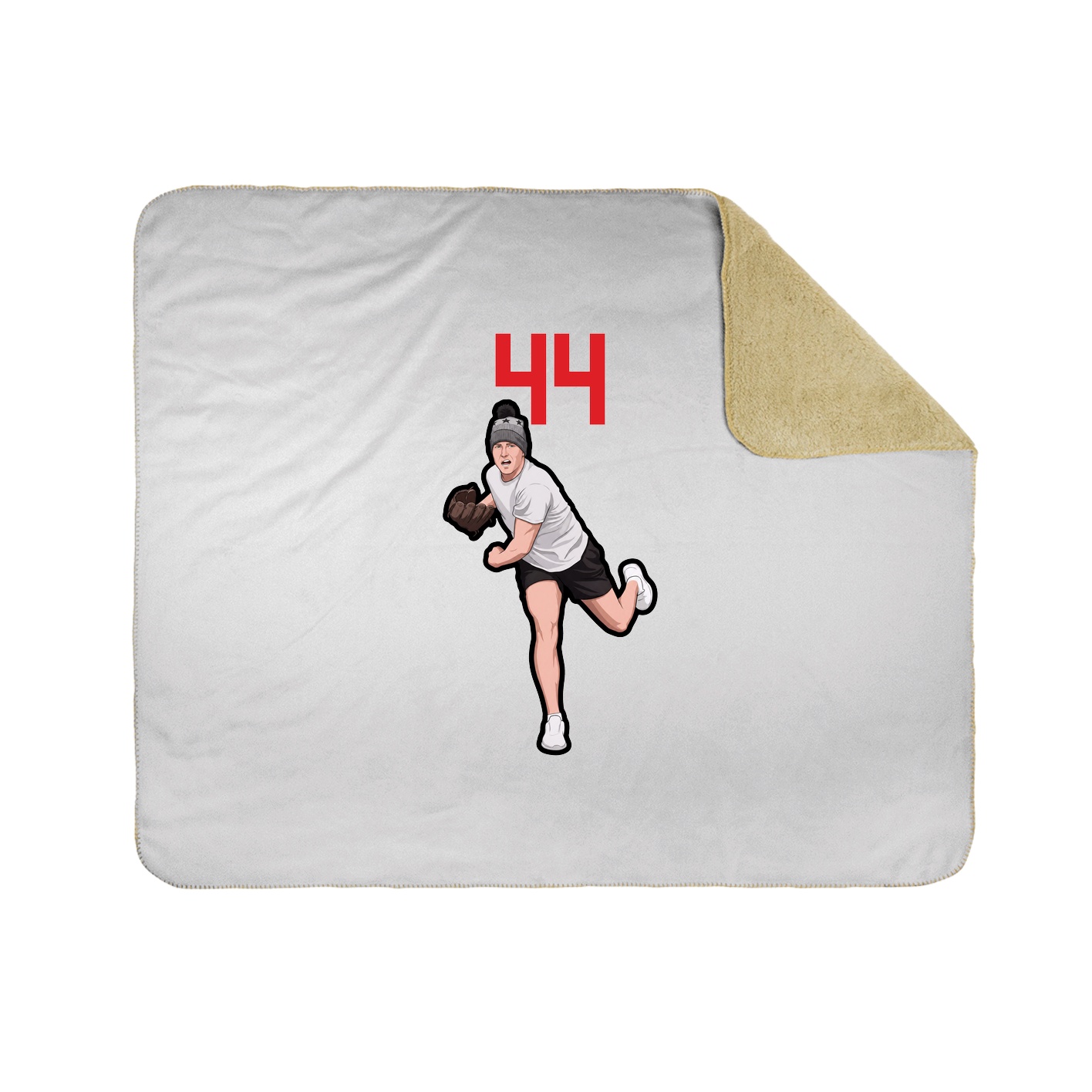 Throw Blanket — Number Top in White