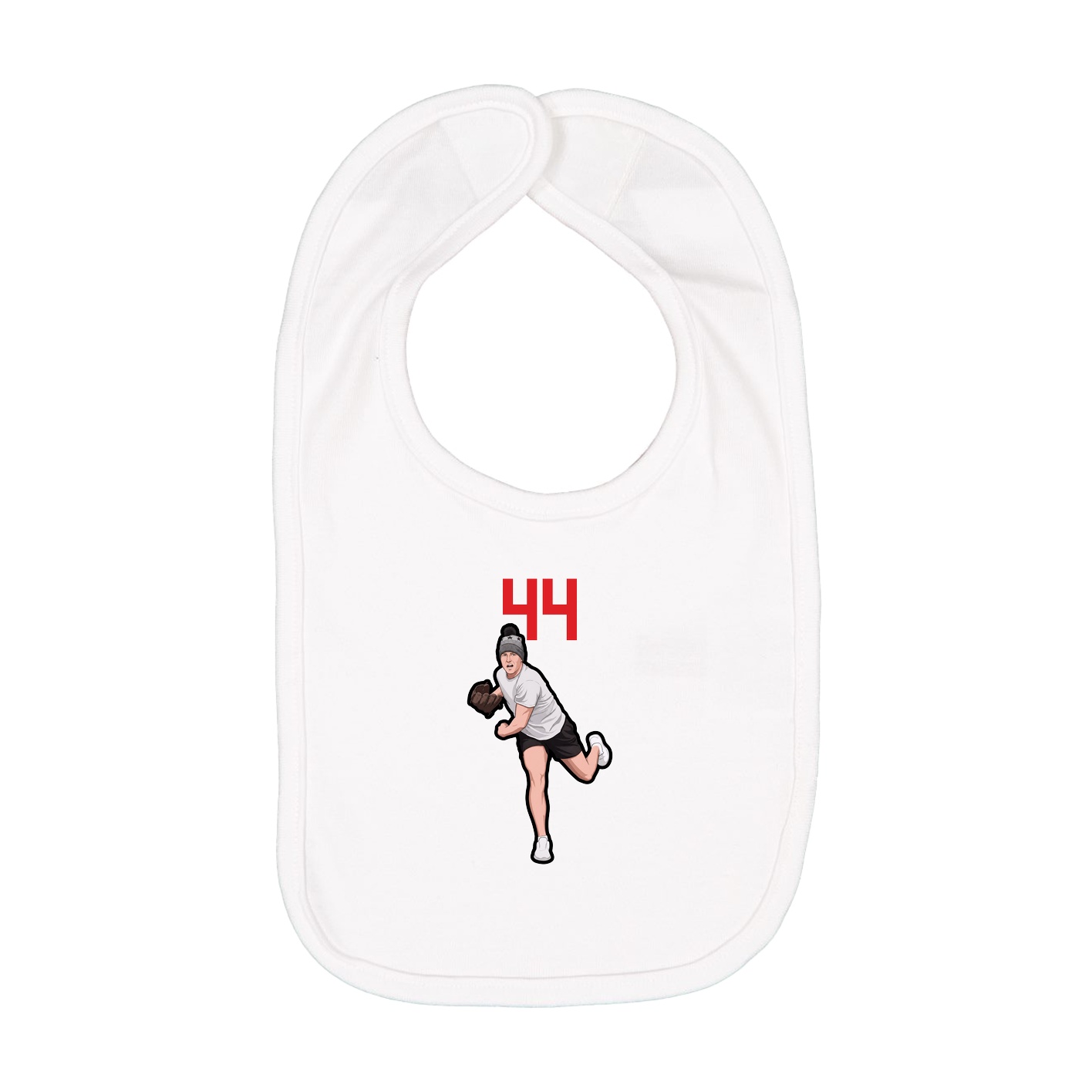Infant Bib — Number Top in White