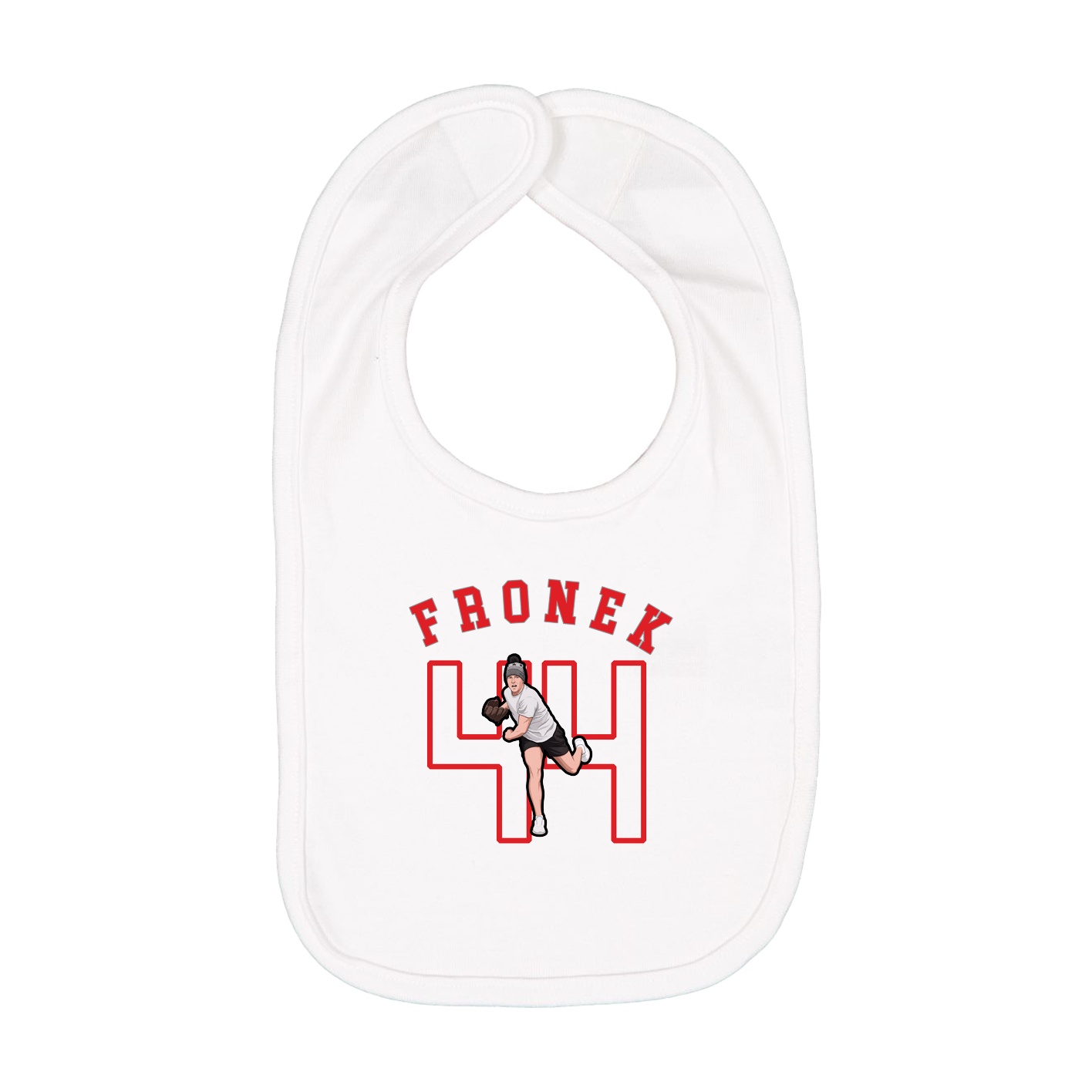 Infant Bib — Shirsey Arch in White