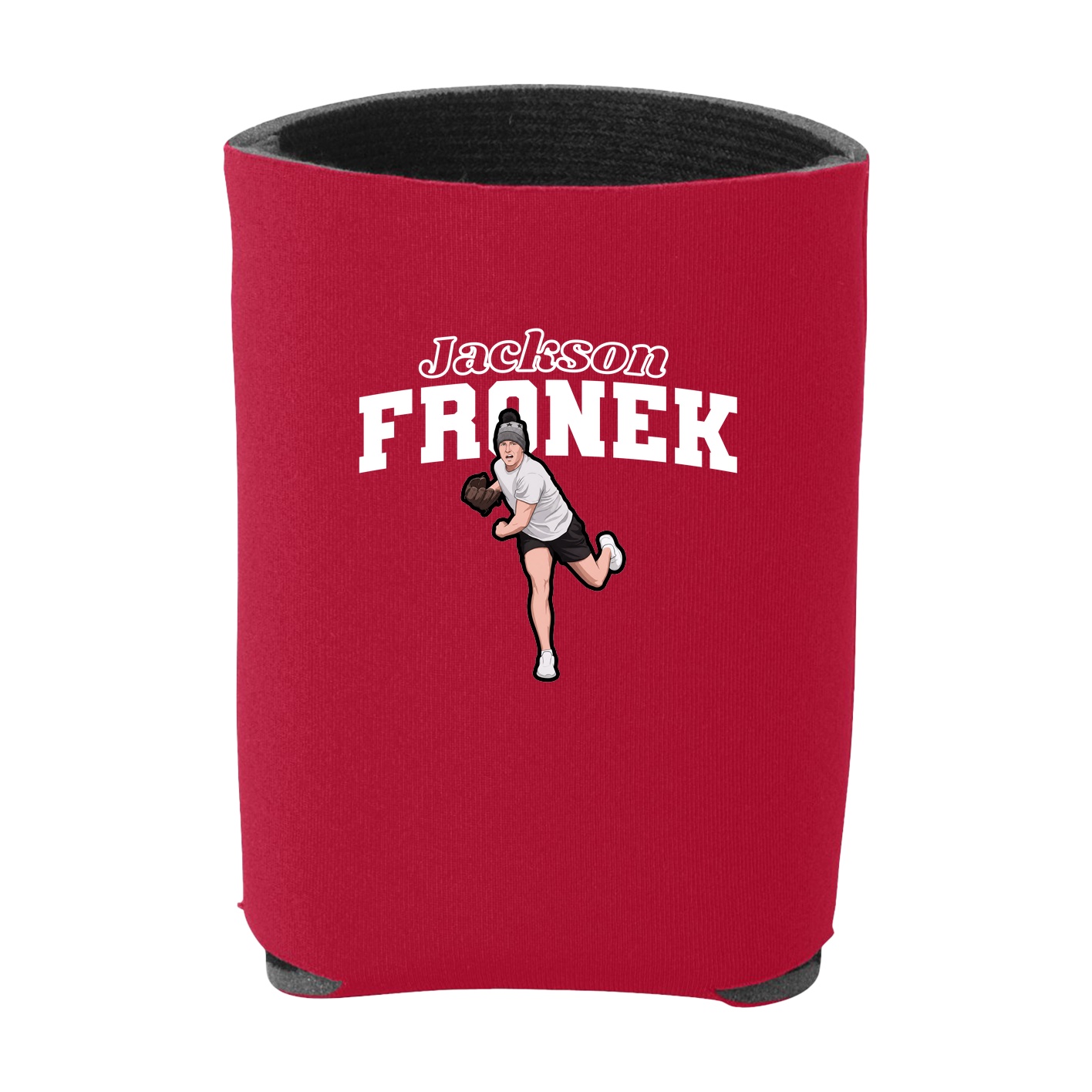 Can Holder — Name Arch in Red