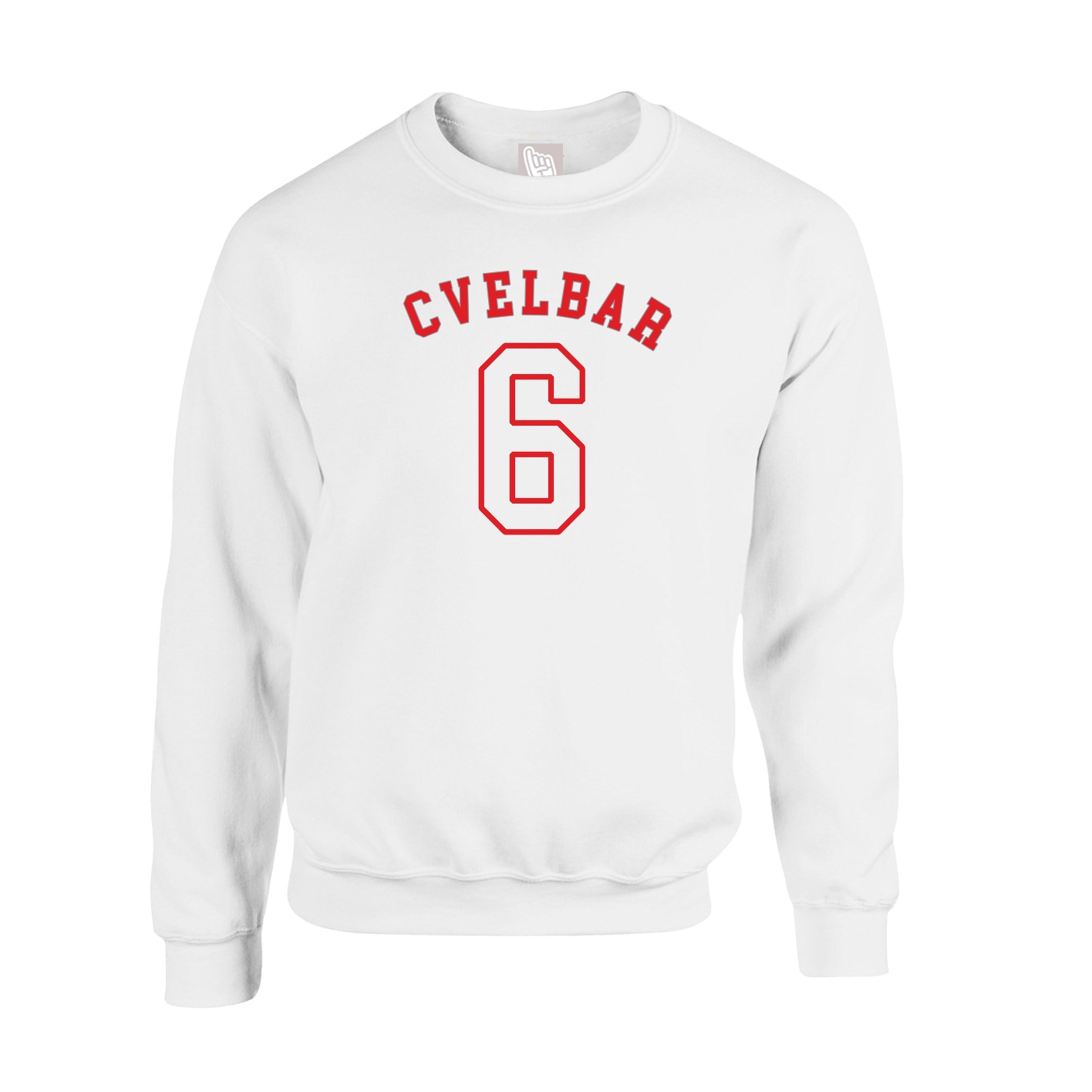 Fleece Crew — Shirsey Arch in White