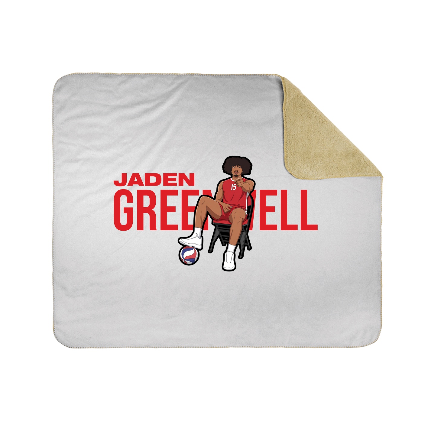 Throw Blanket — Player Name in White
