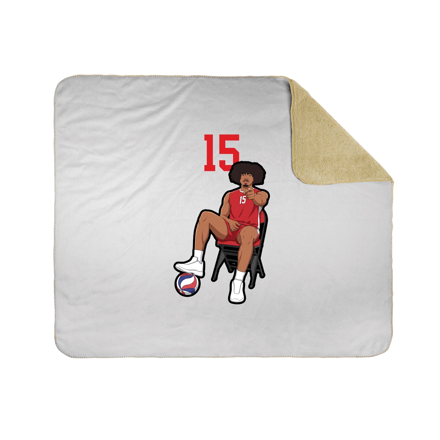 Throw Blanket — Number Top in White