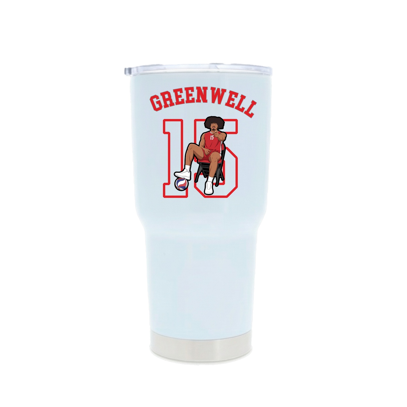 30oz Stainless Steel Tumbler — Shirsey Arch in White