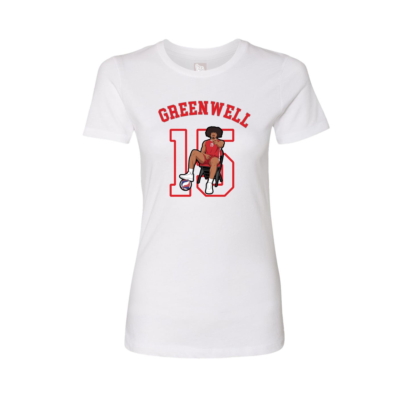 Fitted Women's Tee — Shirsey Arch in White