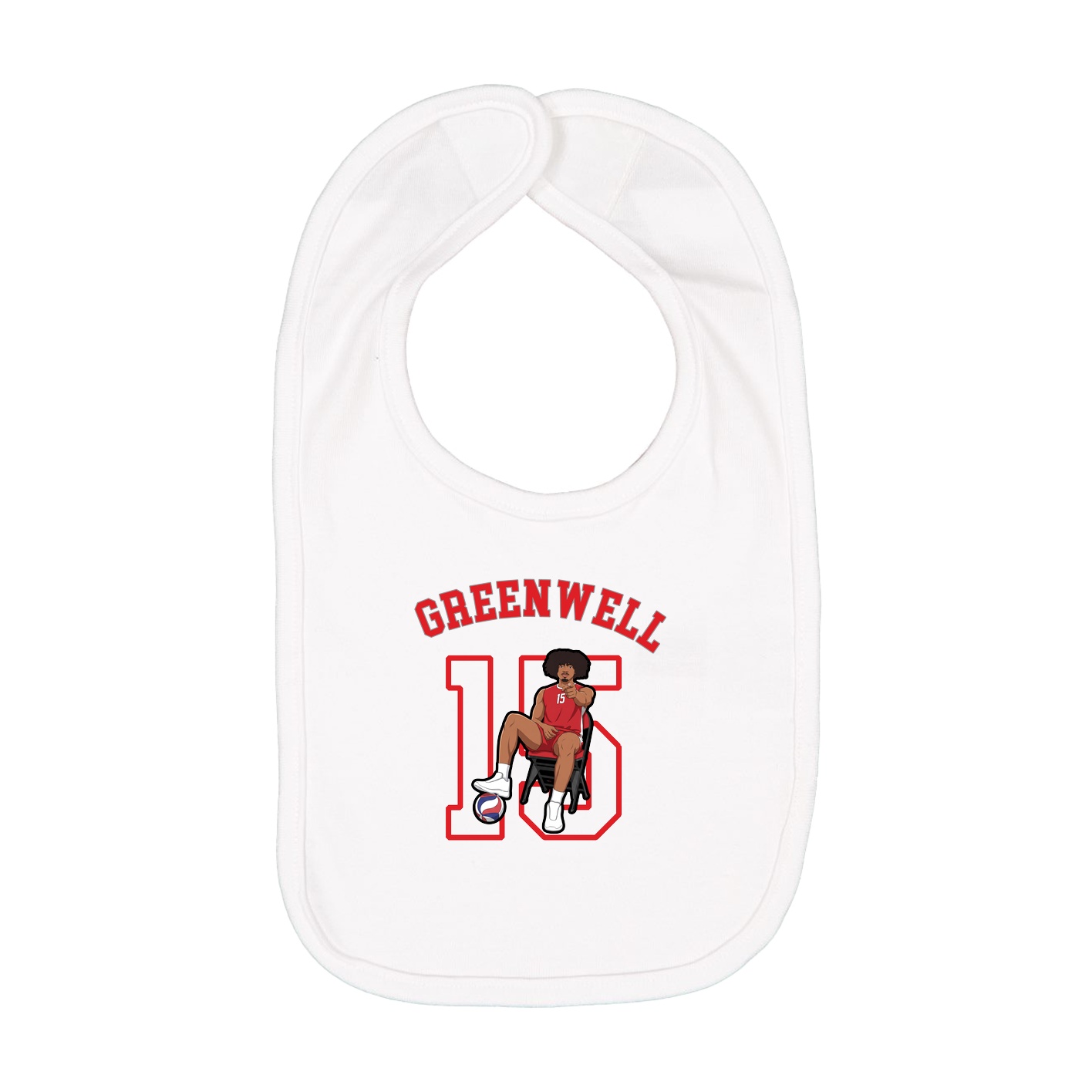 Infant Bib — Shirsey Arch in White