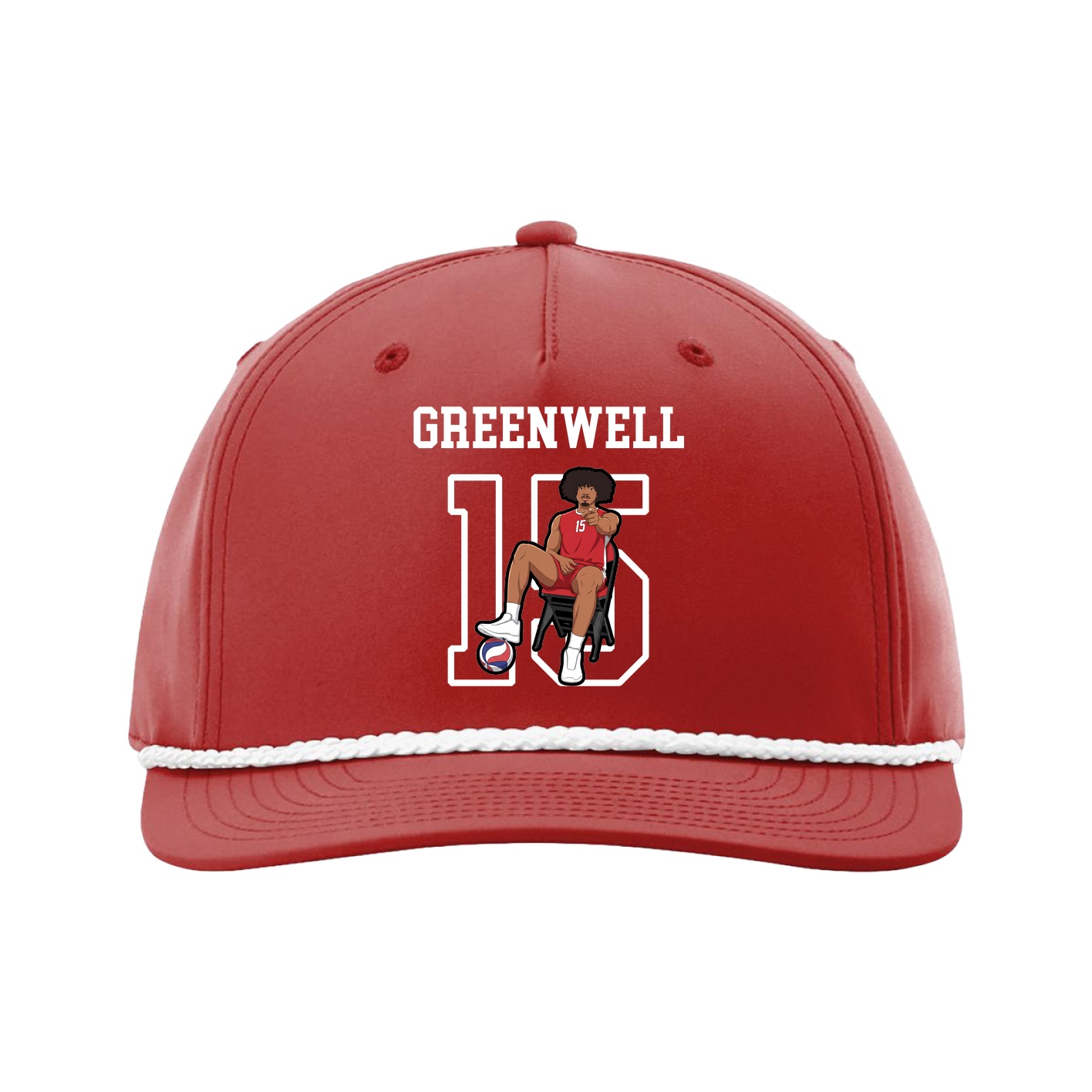 Five-Panel Classic Rope Cap — Shirsey in Red