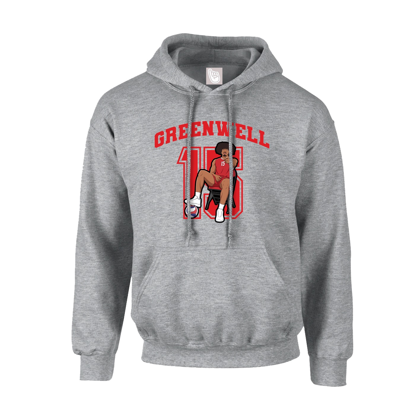 Hoodie — Number in Grey