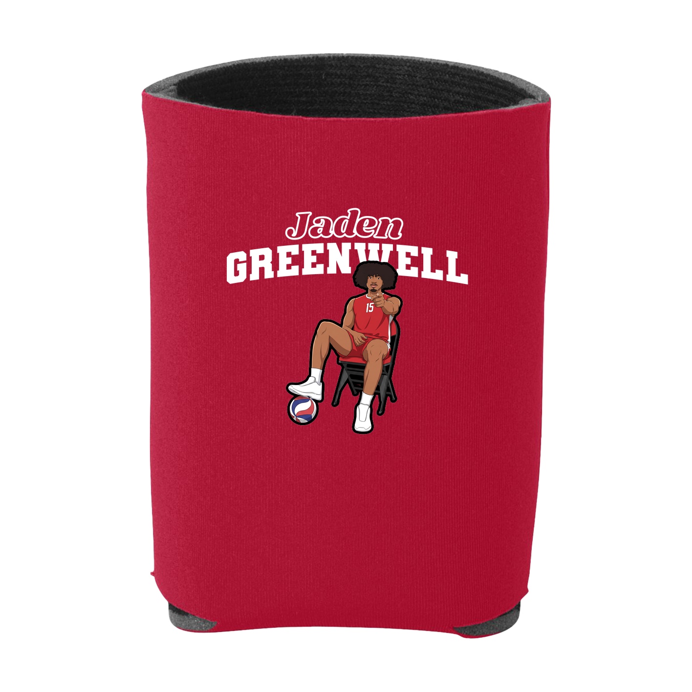 Can Holder — Name Arch in Red