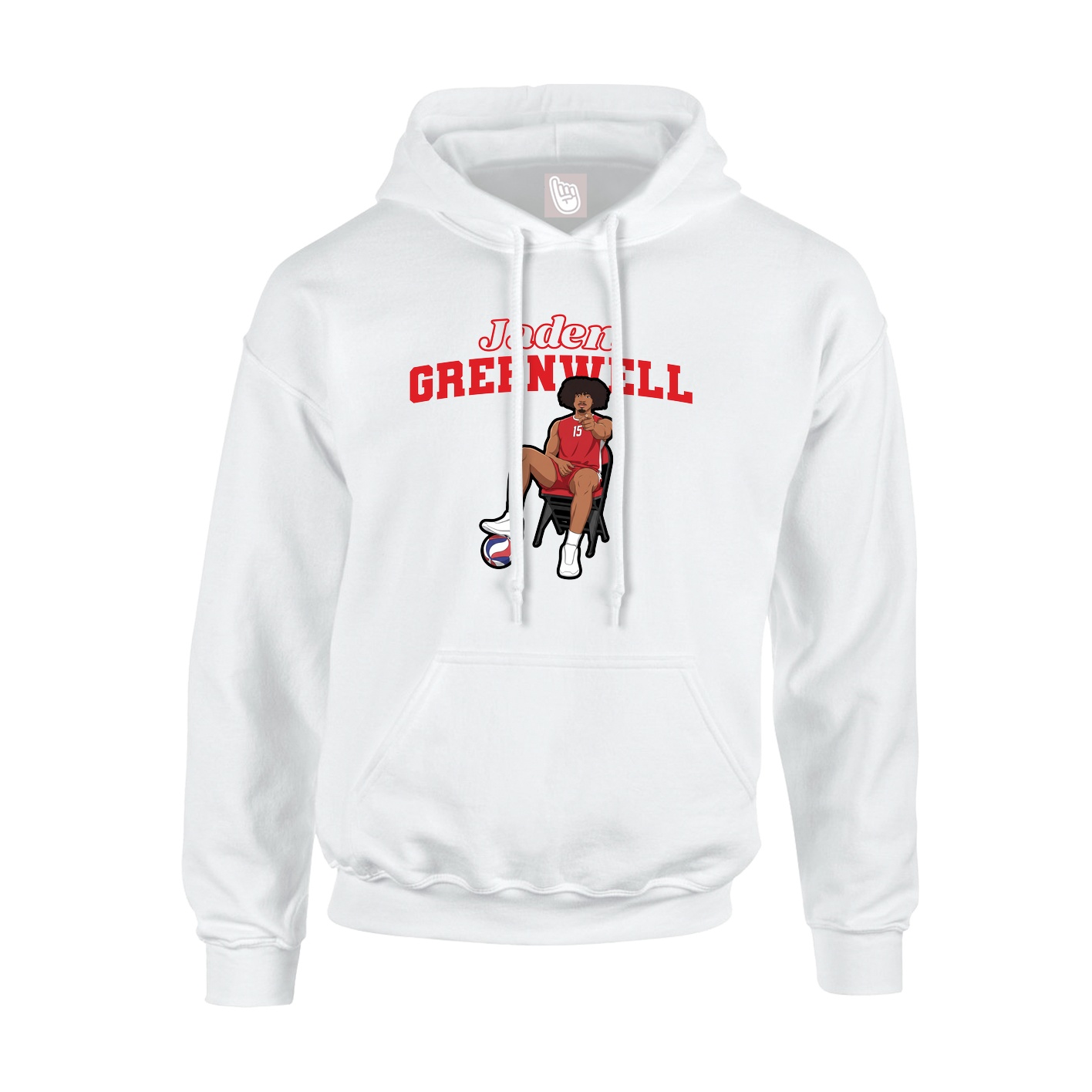 Hoodie — Name Arch in White