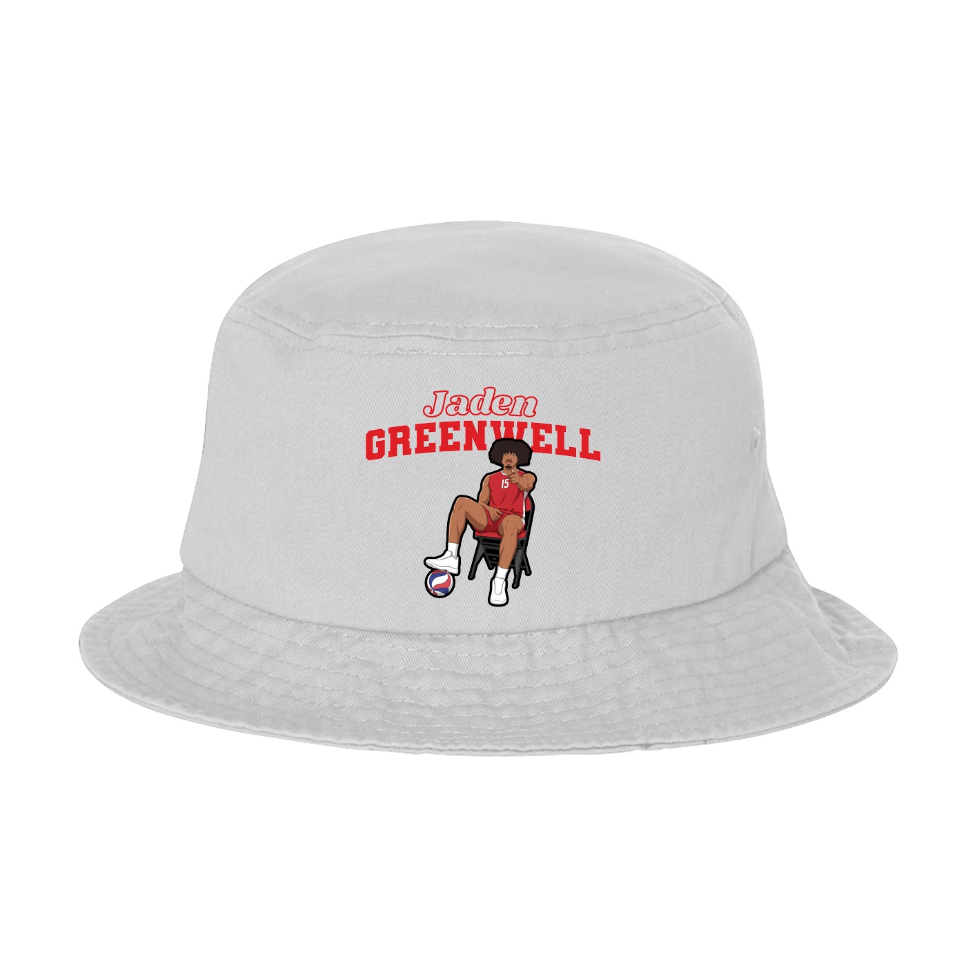 Bucket Cap — Name Arch in White