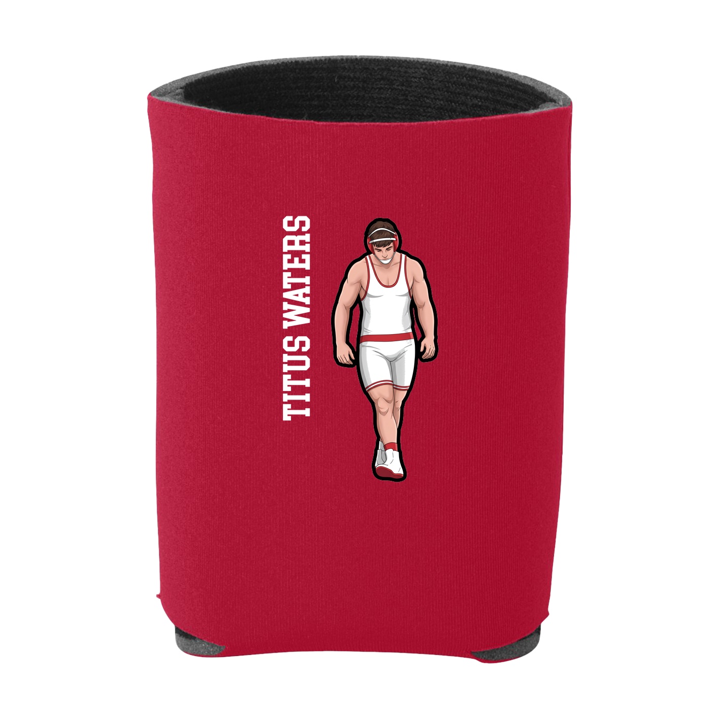 Can Holder — Name Vertical in Red