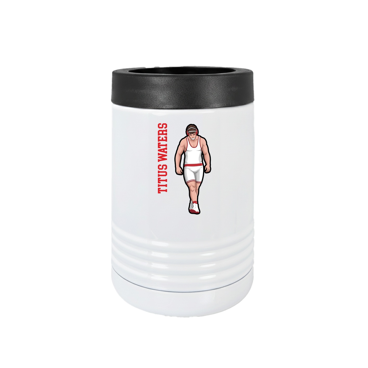 Beverage Holder — Name Vertical in White