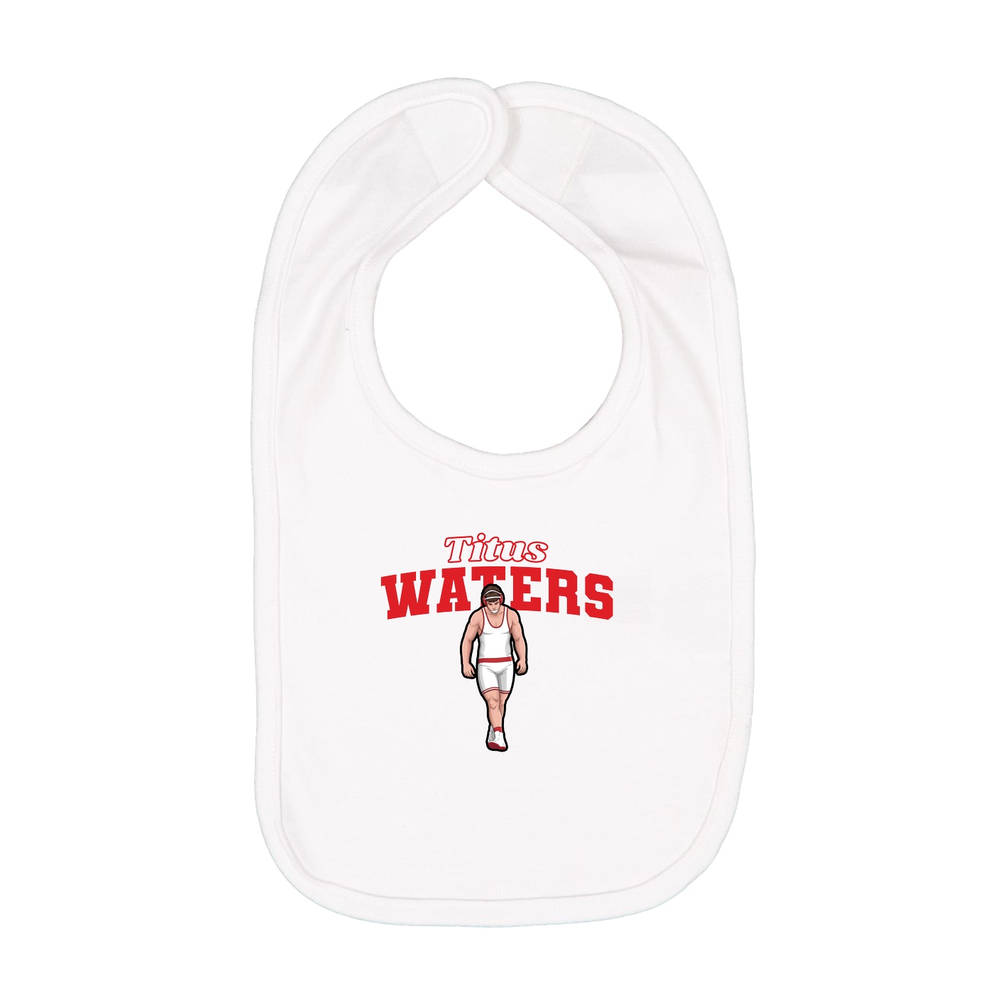 Infant Bib — Name Arch in White