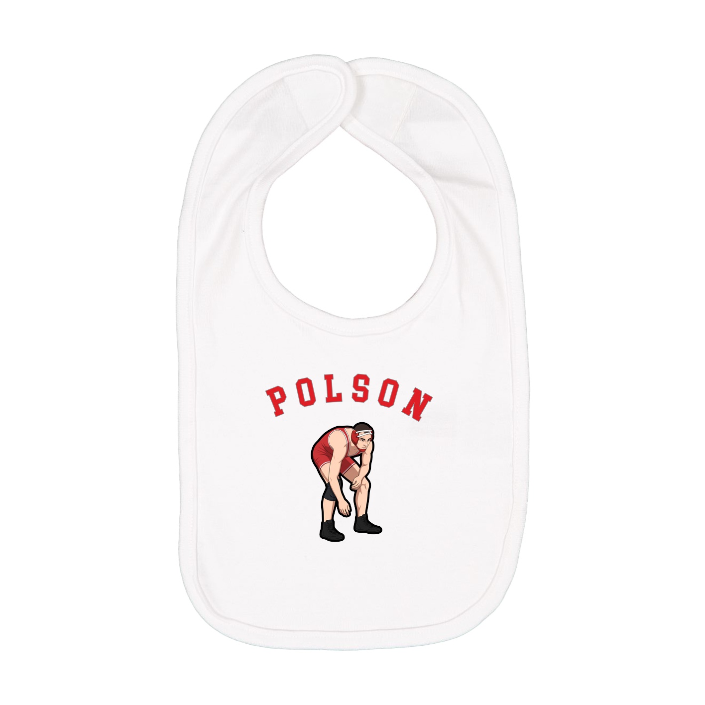 Infant Bib — Shirsey Arch in White