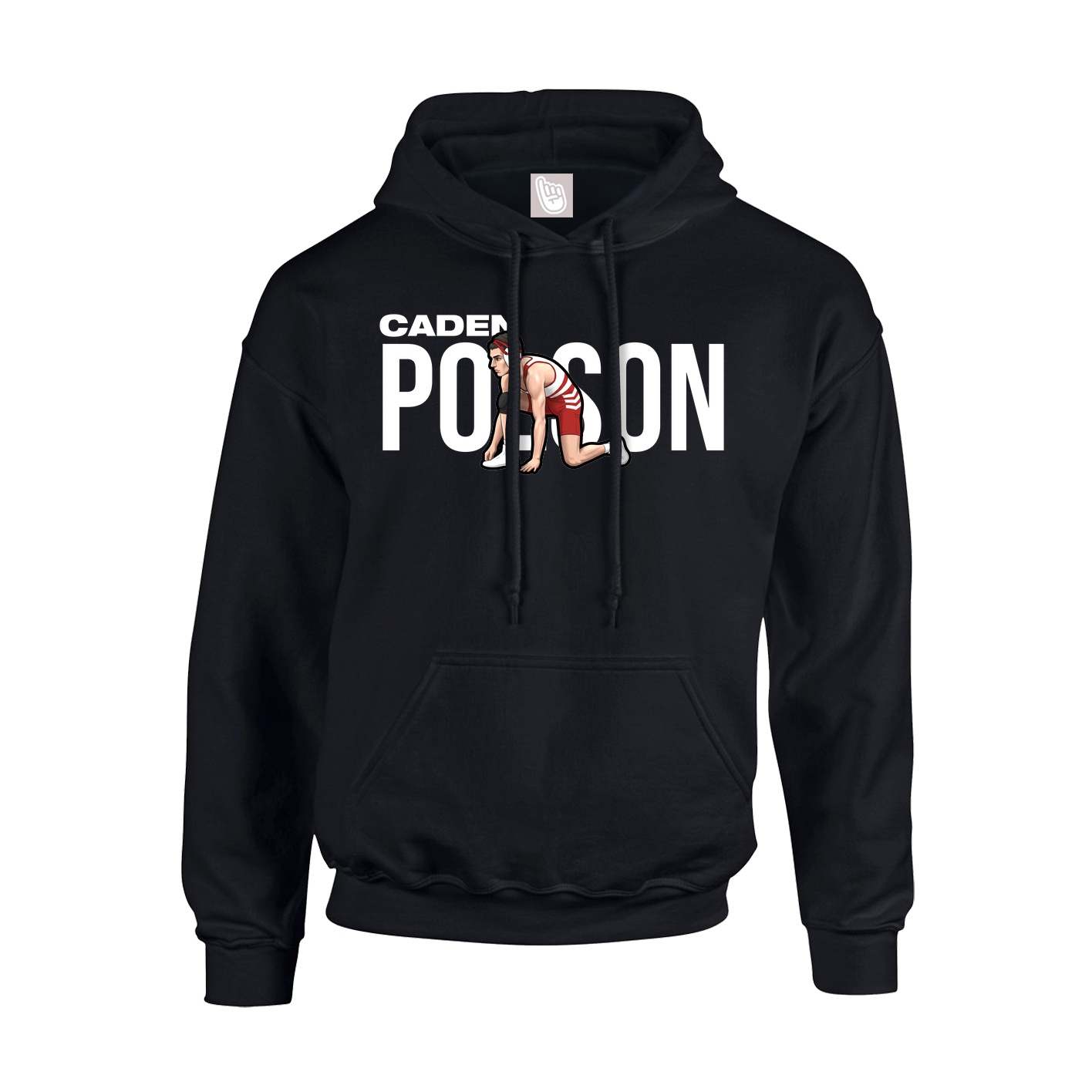 Youth Hoodie — Player Name in Black