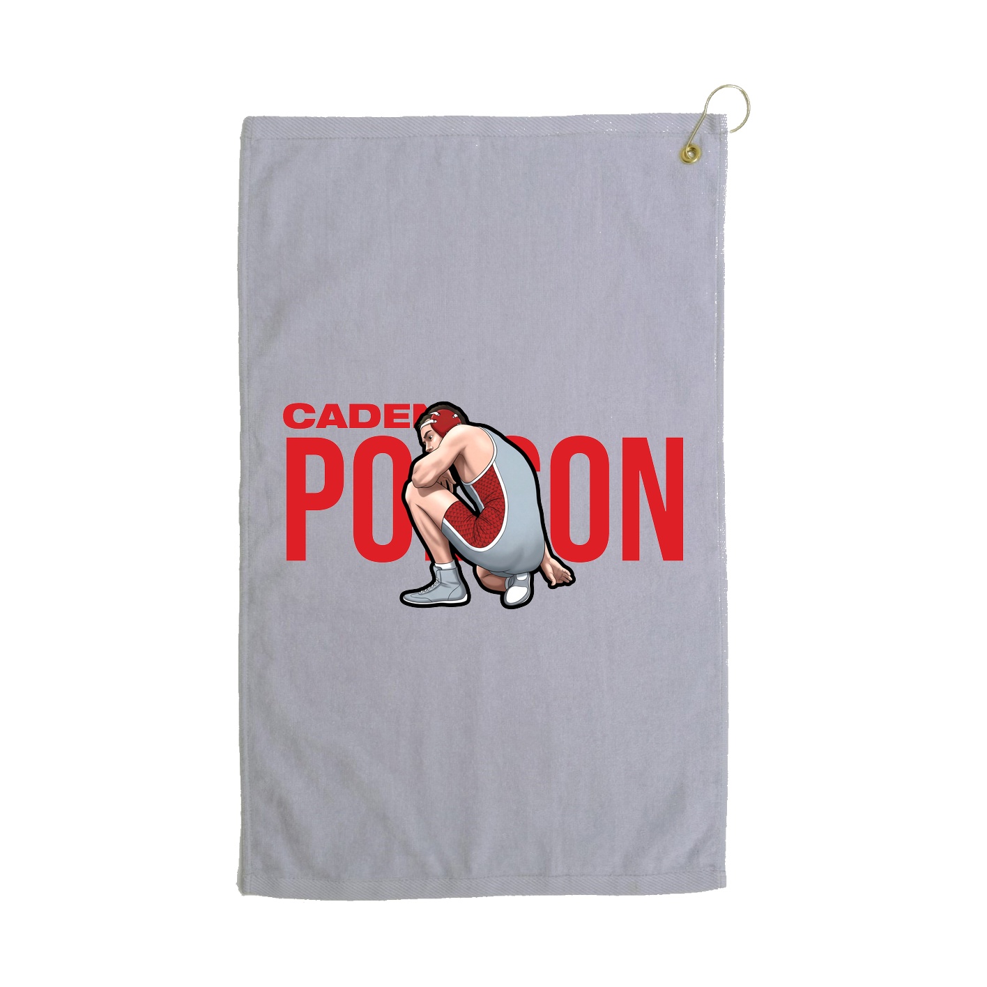Golf Towel — Player Name in Grey