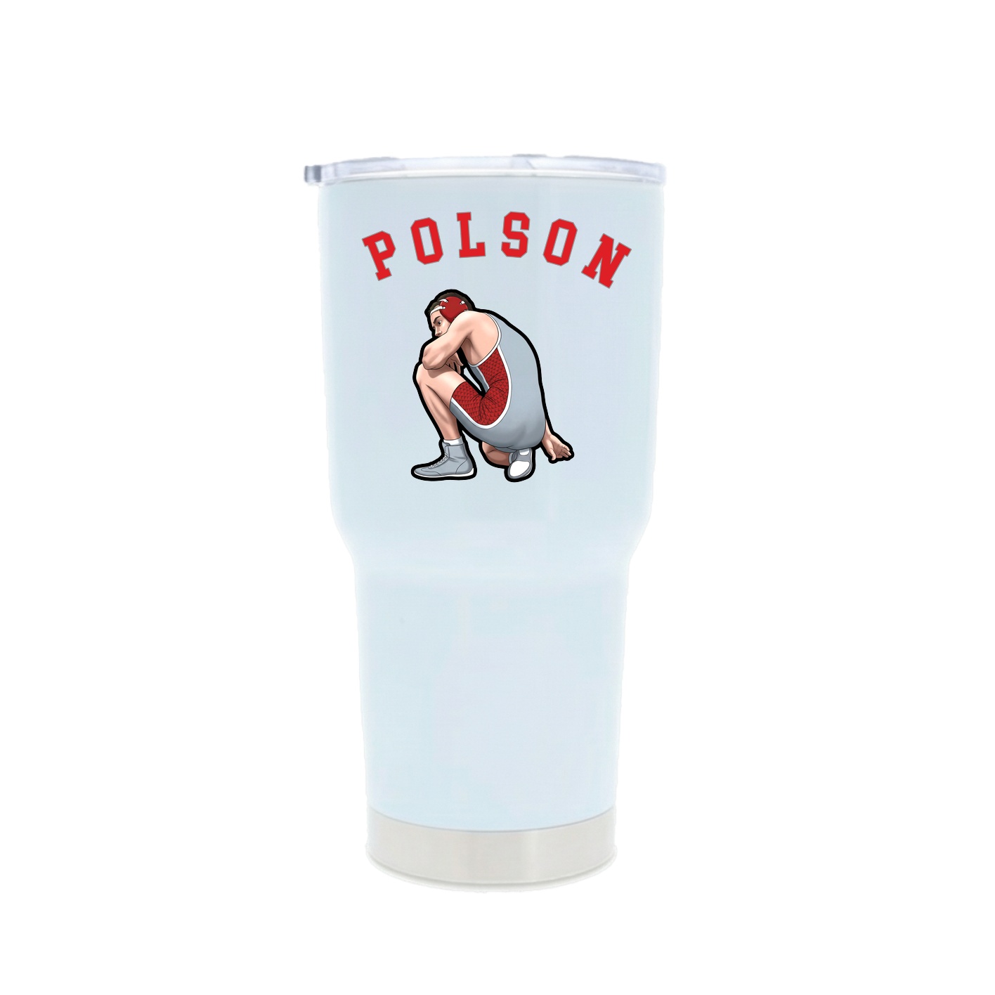 30oz Stainless Steel Tumbler — Shirsey Arch in White