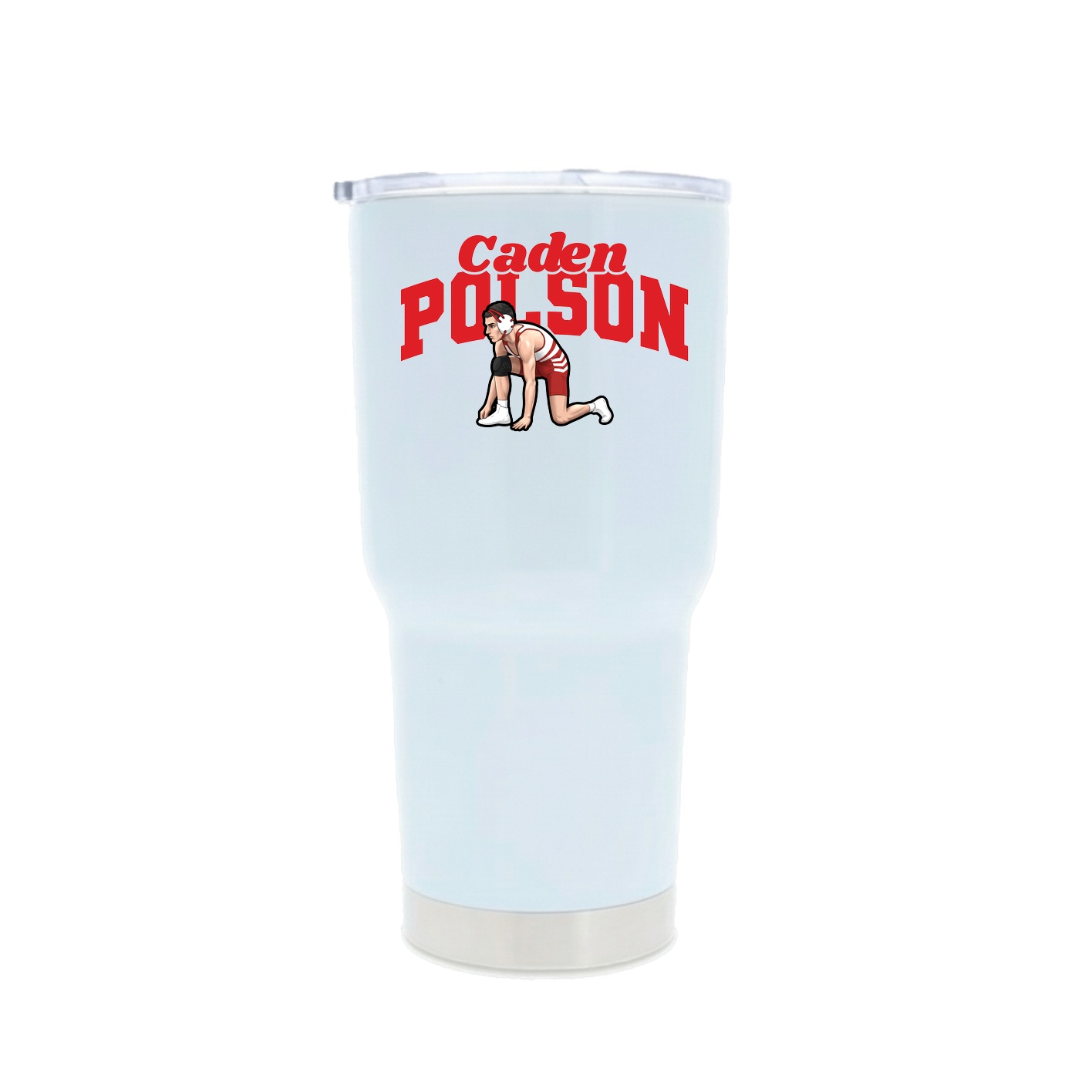 30oz Stainless Steel Tumbler — Signature Arch in White