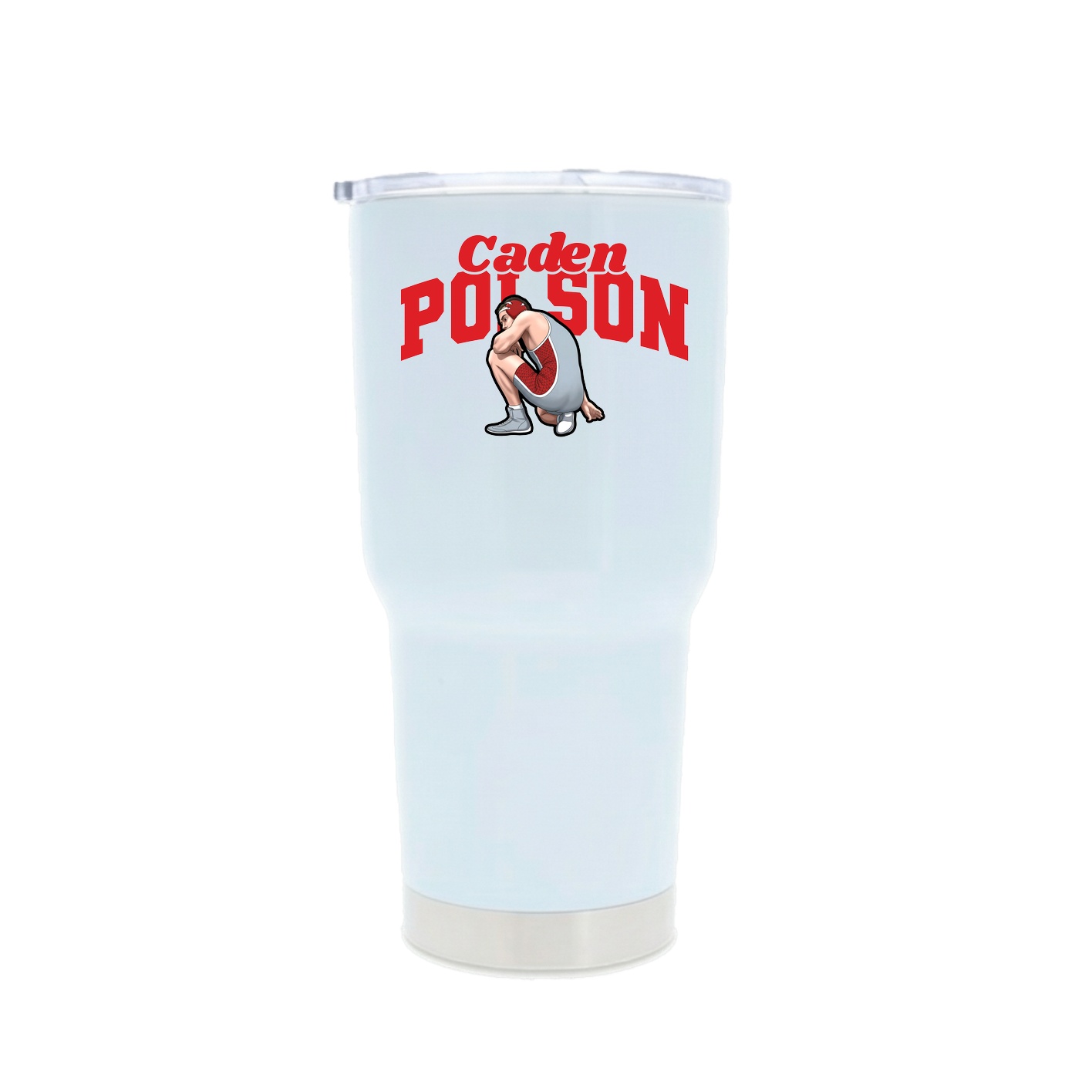30oz Stainless Steel Tumbler — Signature Arch in White
