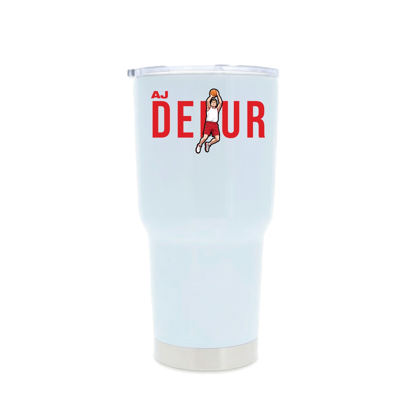 30oz Stainless Steel Tumbler — Player Name in White