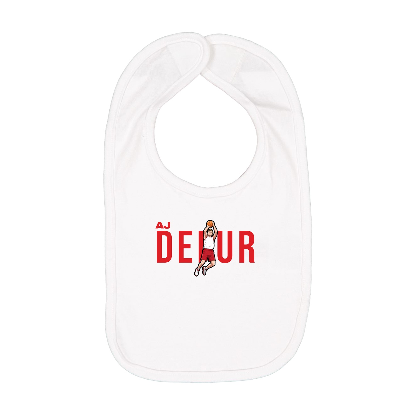 Infant Bib — Player Name in White