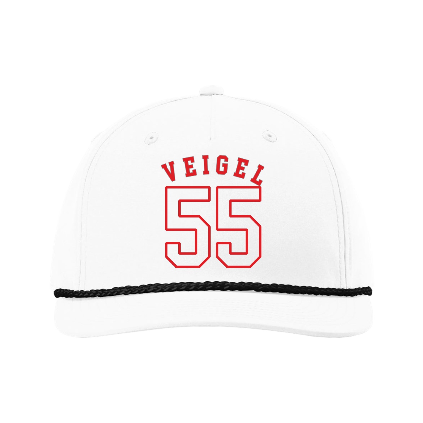 Five-Panel Classic Rope Cap — Shirsey Arch in White