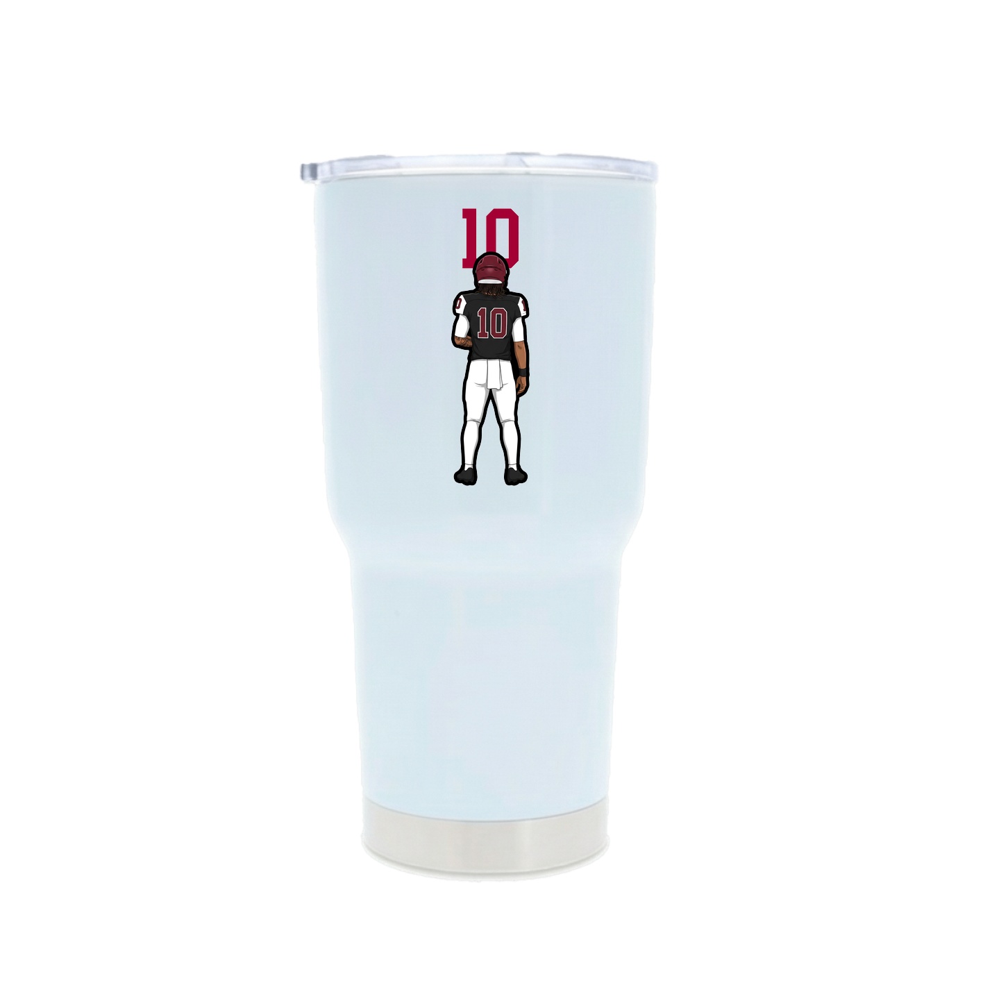 30oz Stainless Steel Tumbler — Number Top in White