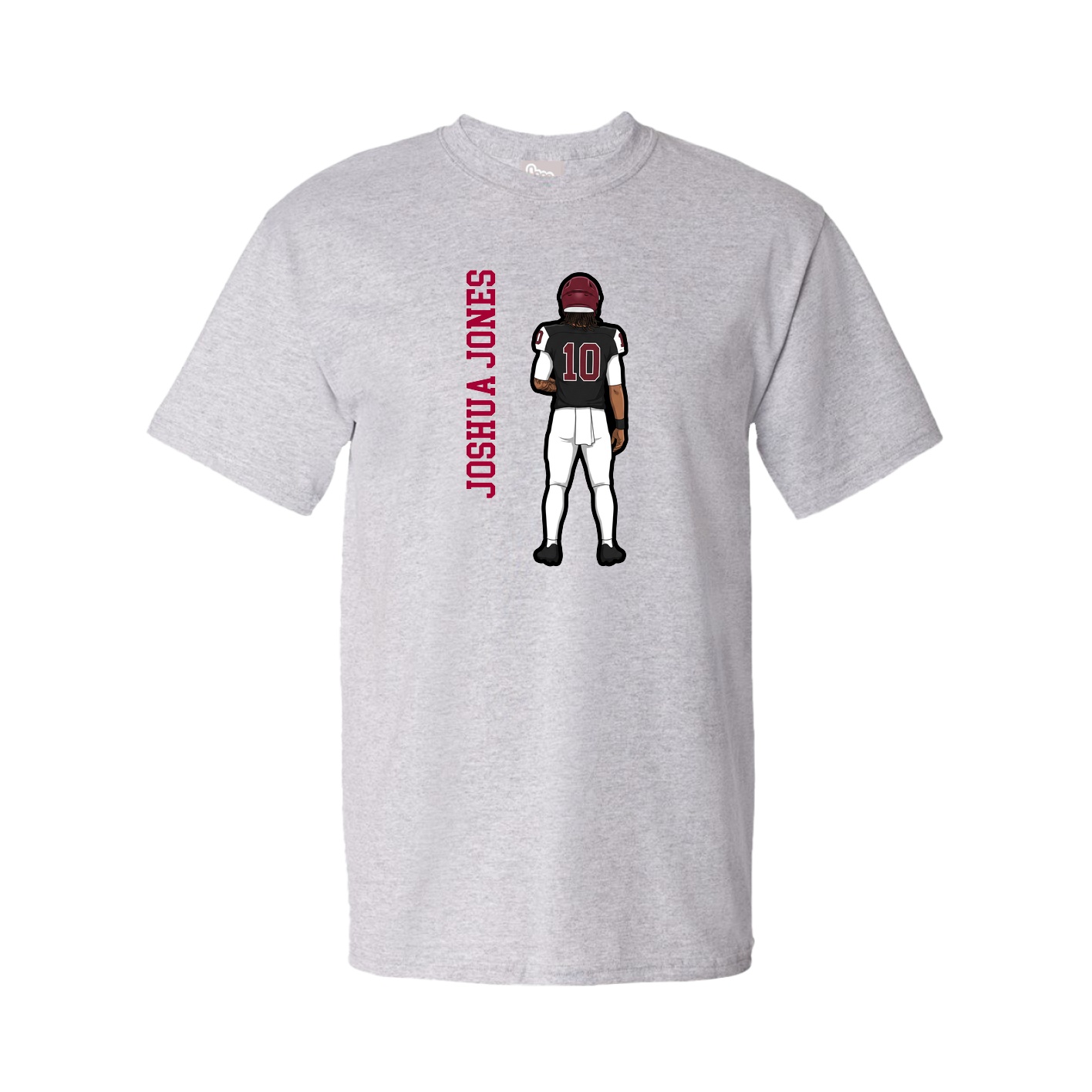 Tee — Name Vertical in Grey