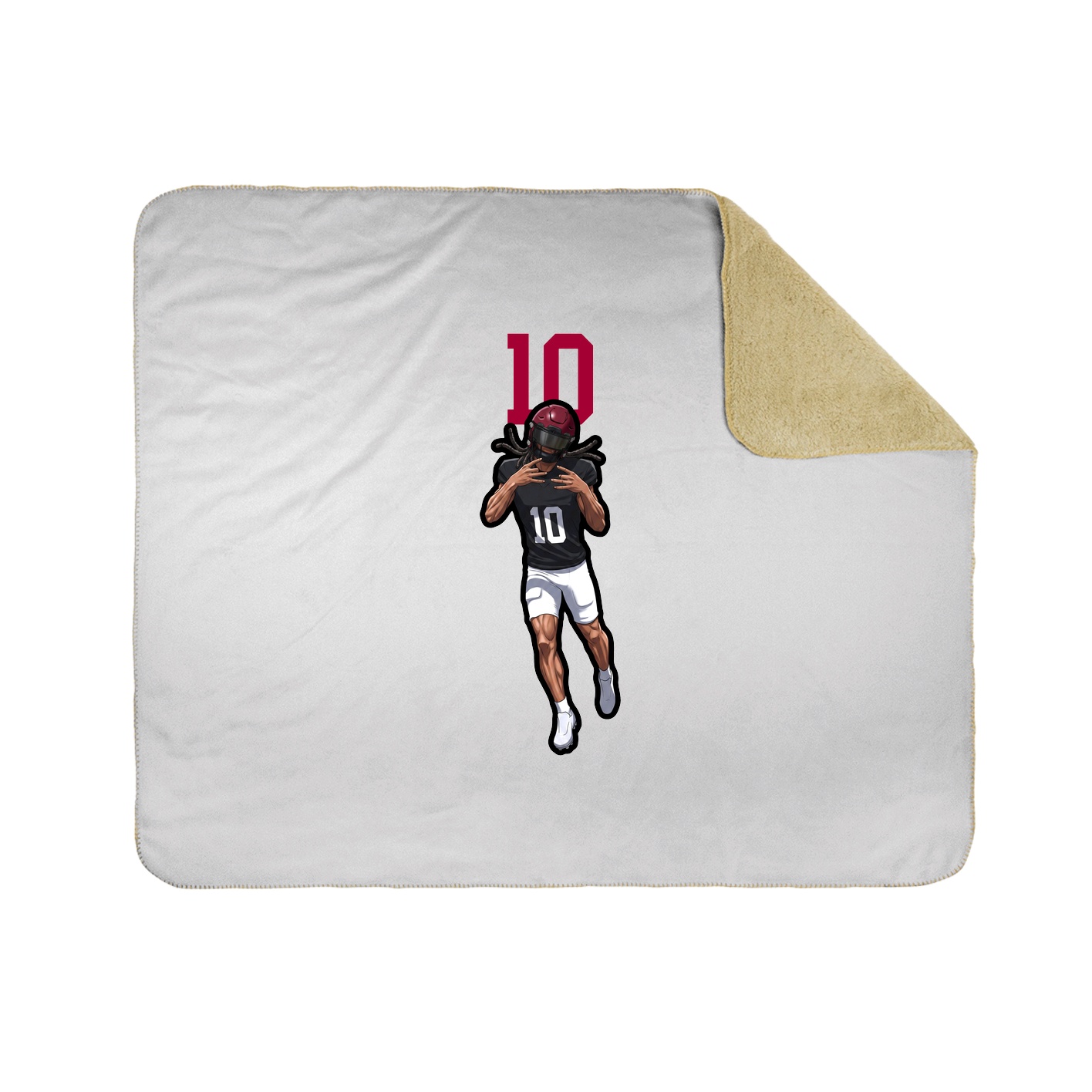 Throw Blanket — Number Top in White