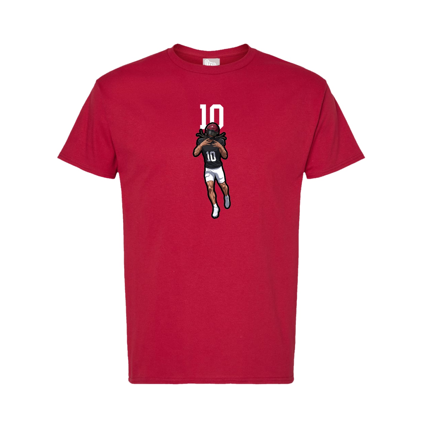 Tee — Number Top in Crimson