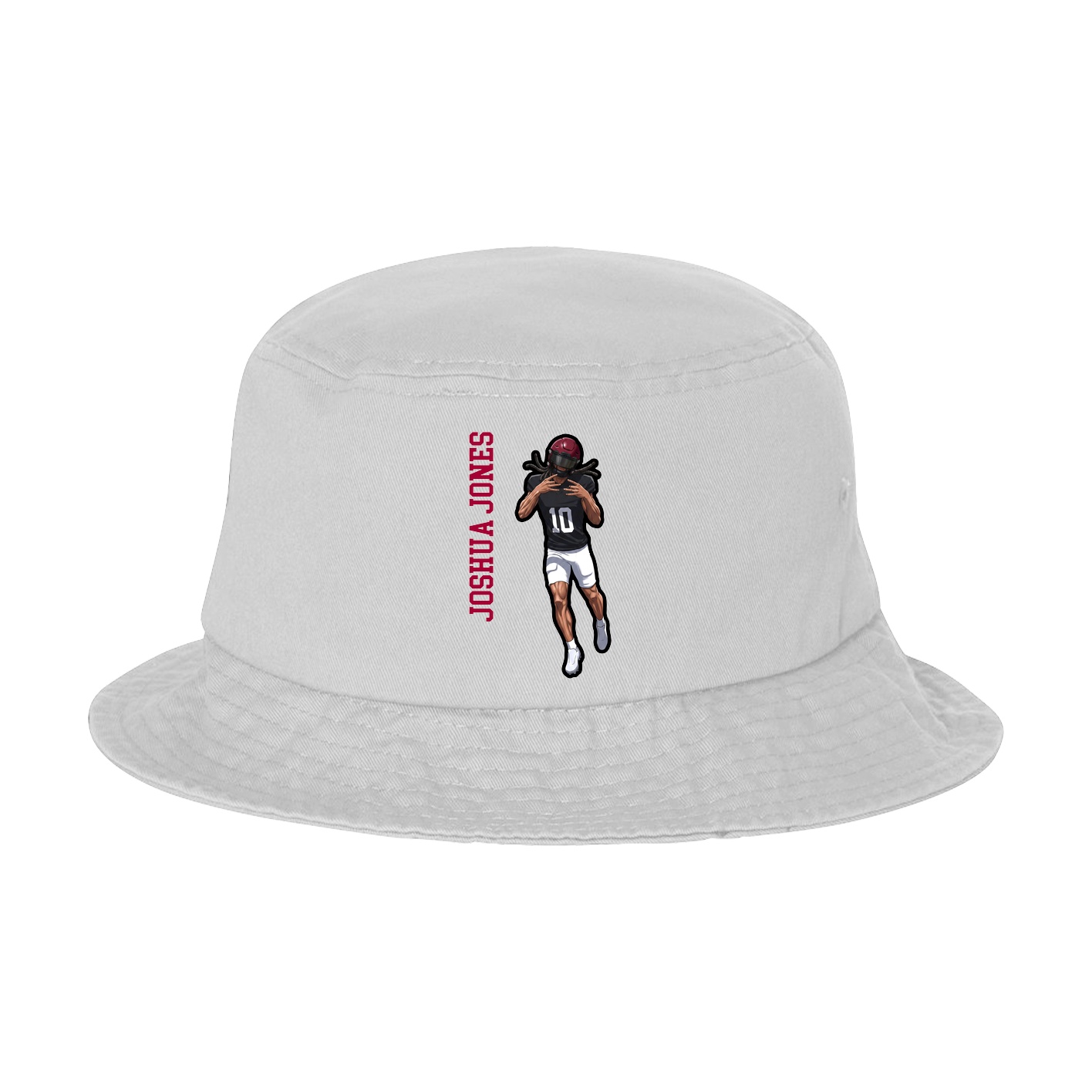 Bucket Cap — Name Vertical in White