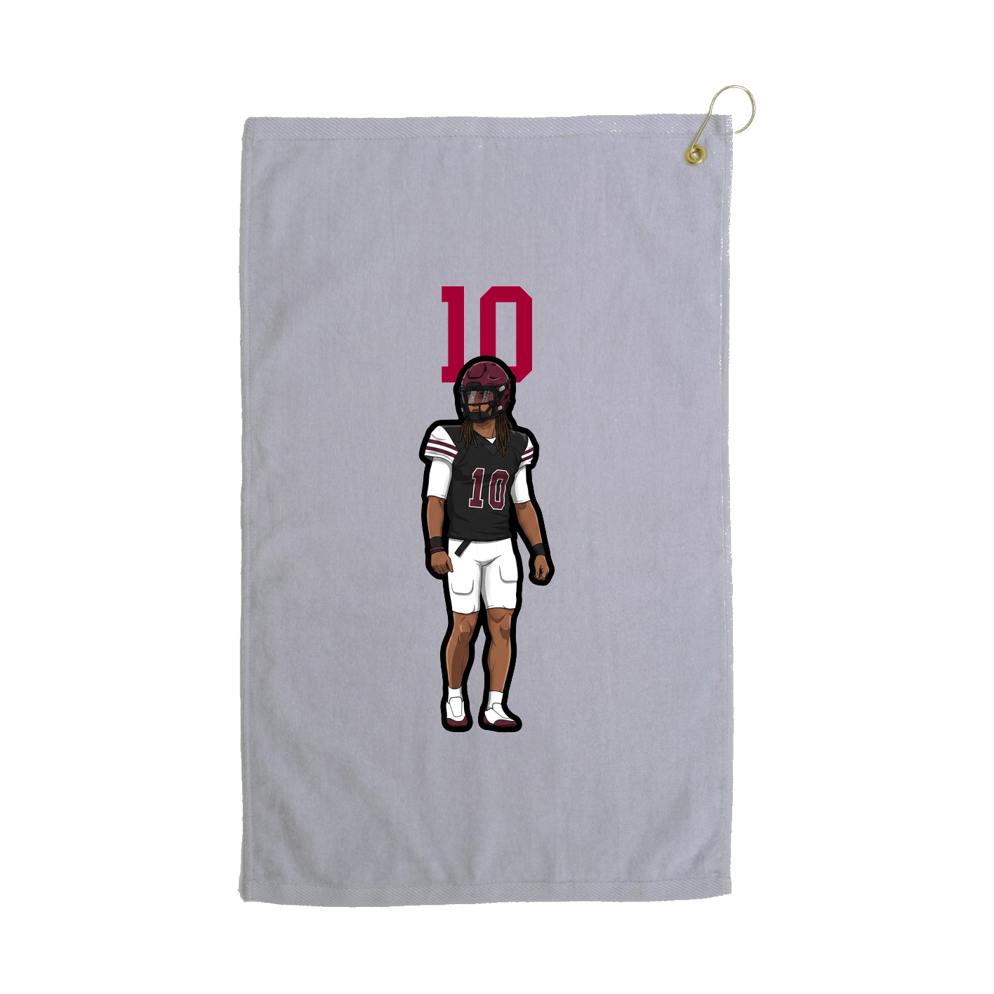 Golf Towel — Number Top in Grey