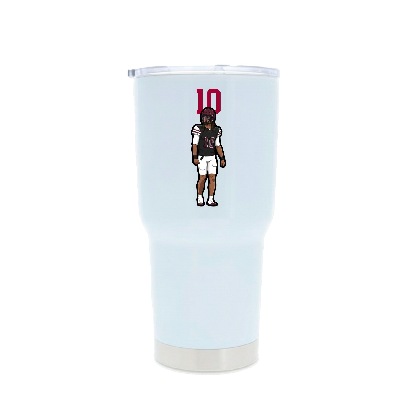 30oz Stainless Steel Tumbler — Number Top in White